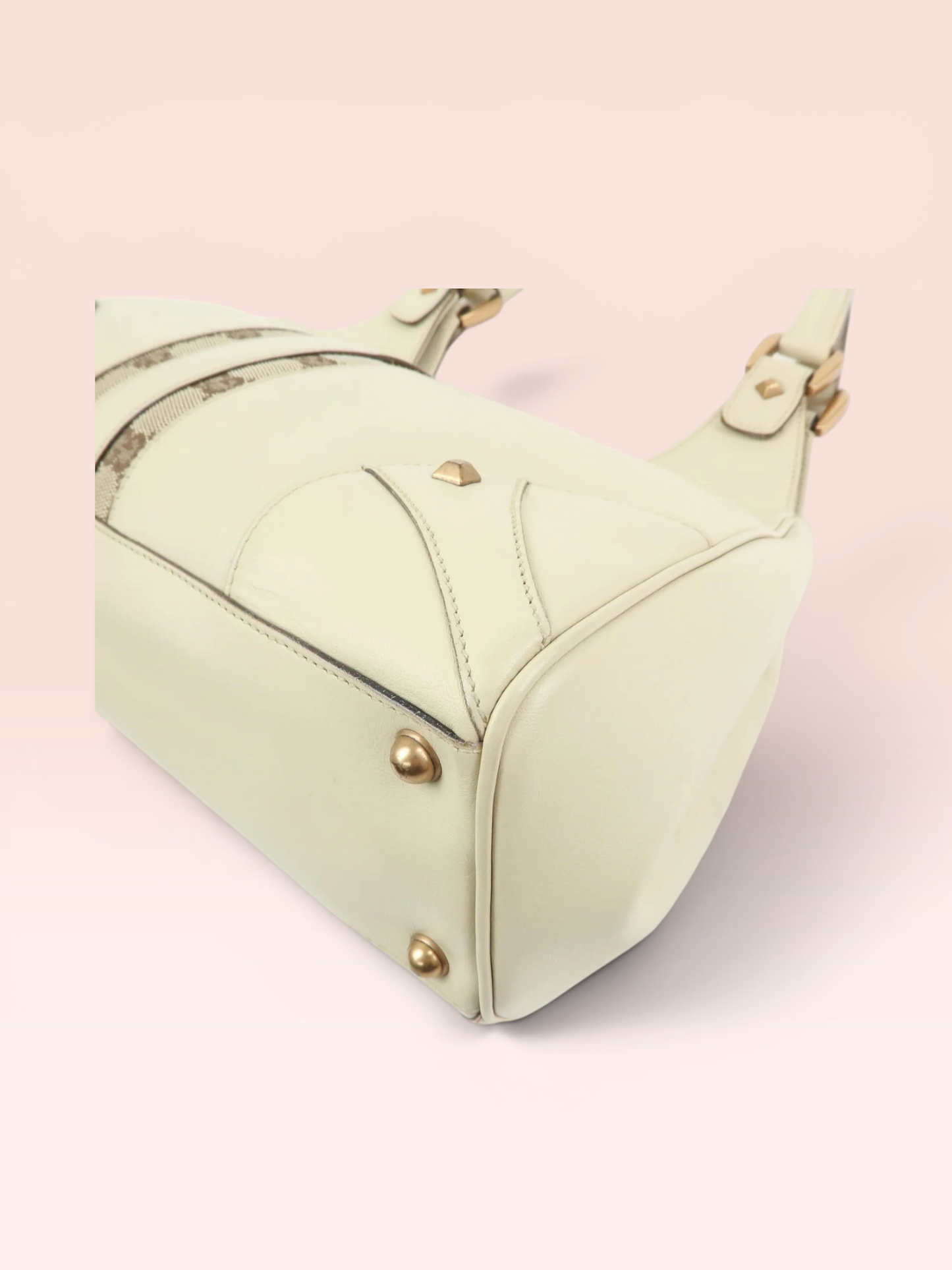 Gucci New Jackie GG Canvas Leather Shoulder Bag