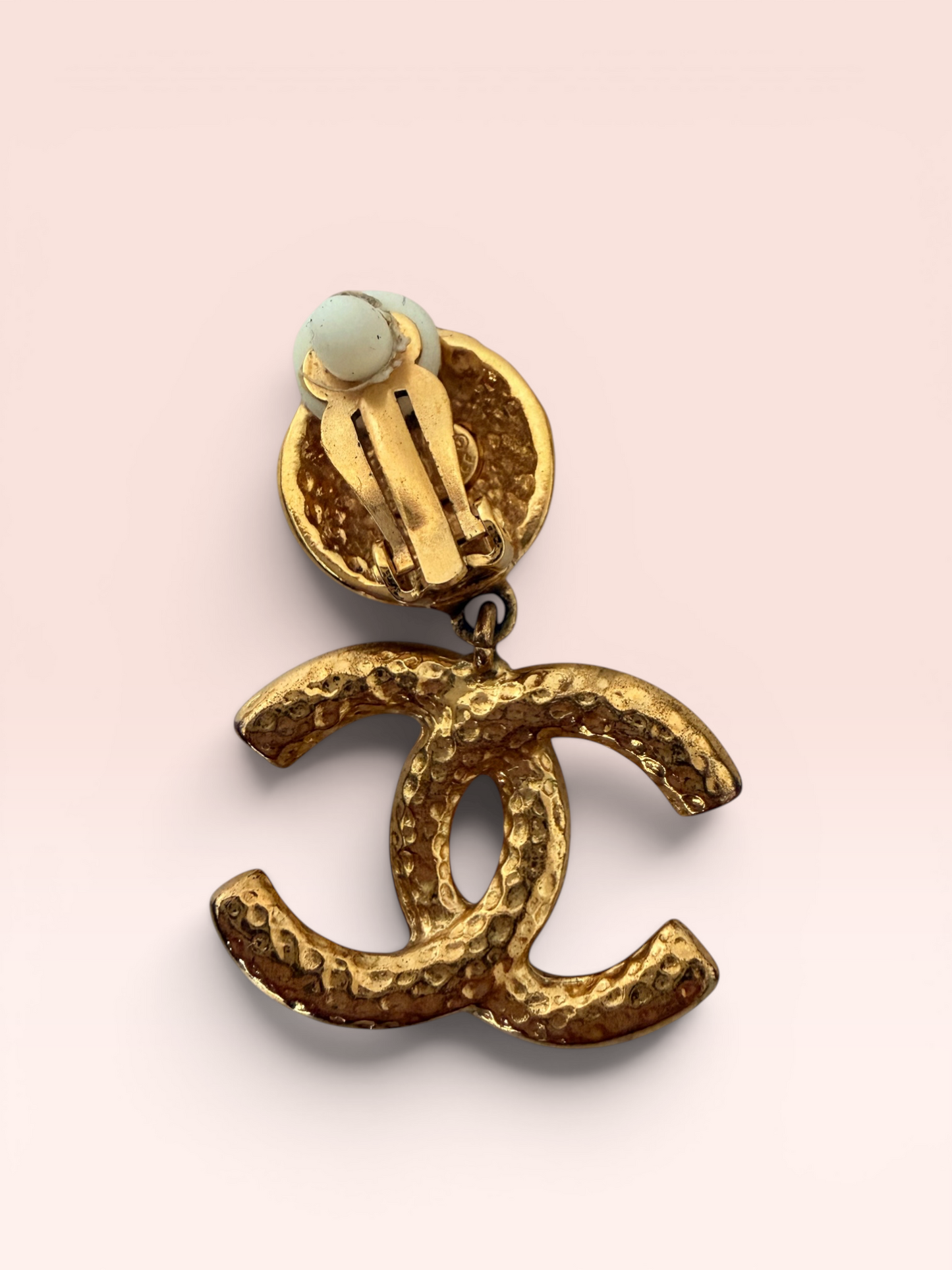 Chanel CC Gold Dangle Earrings 1995