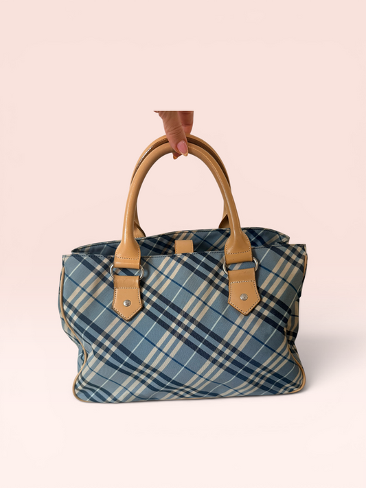 Burberry Blue label Nylon Tote Bag (Blue)