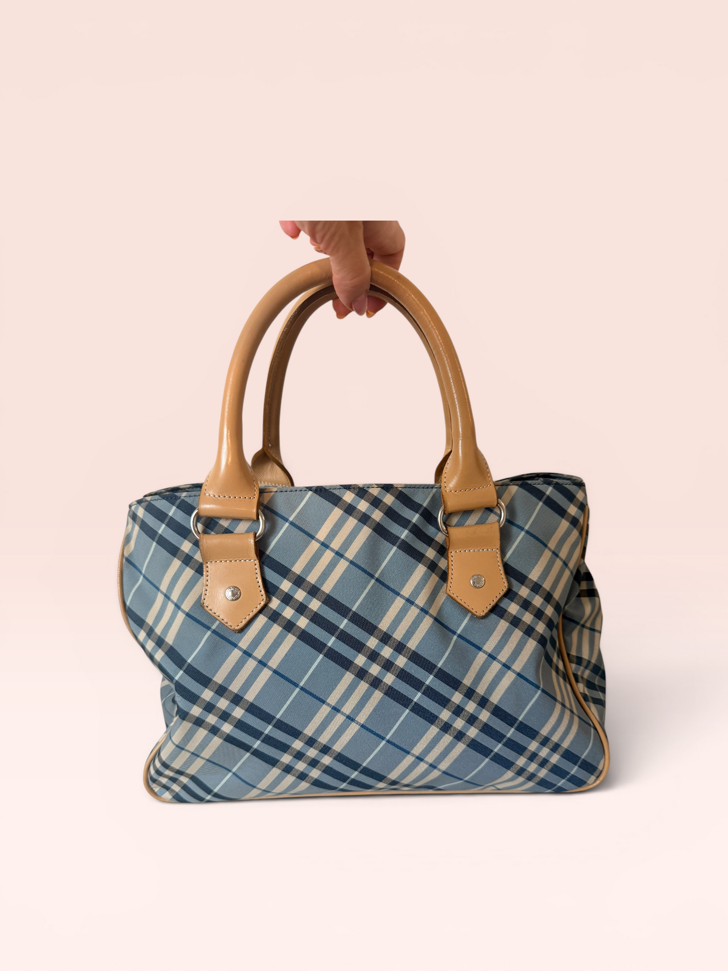 Burberry Blue label Nylon Tote Bag (Blue)