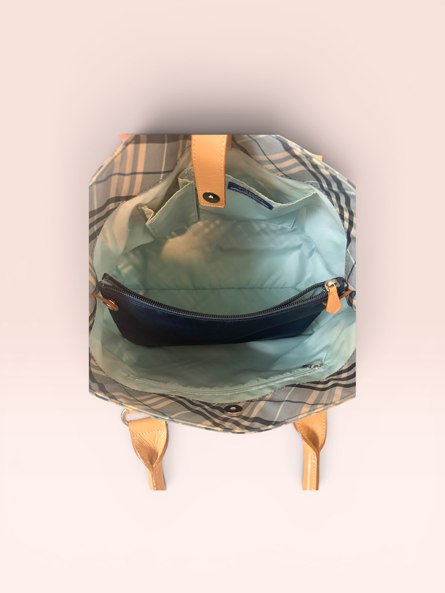 Burberry Blue label Nylon Tote Bag (Blue)
