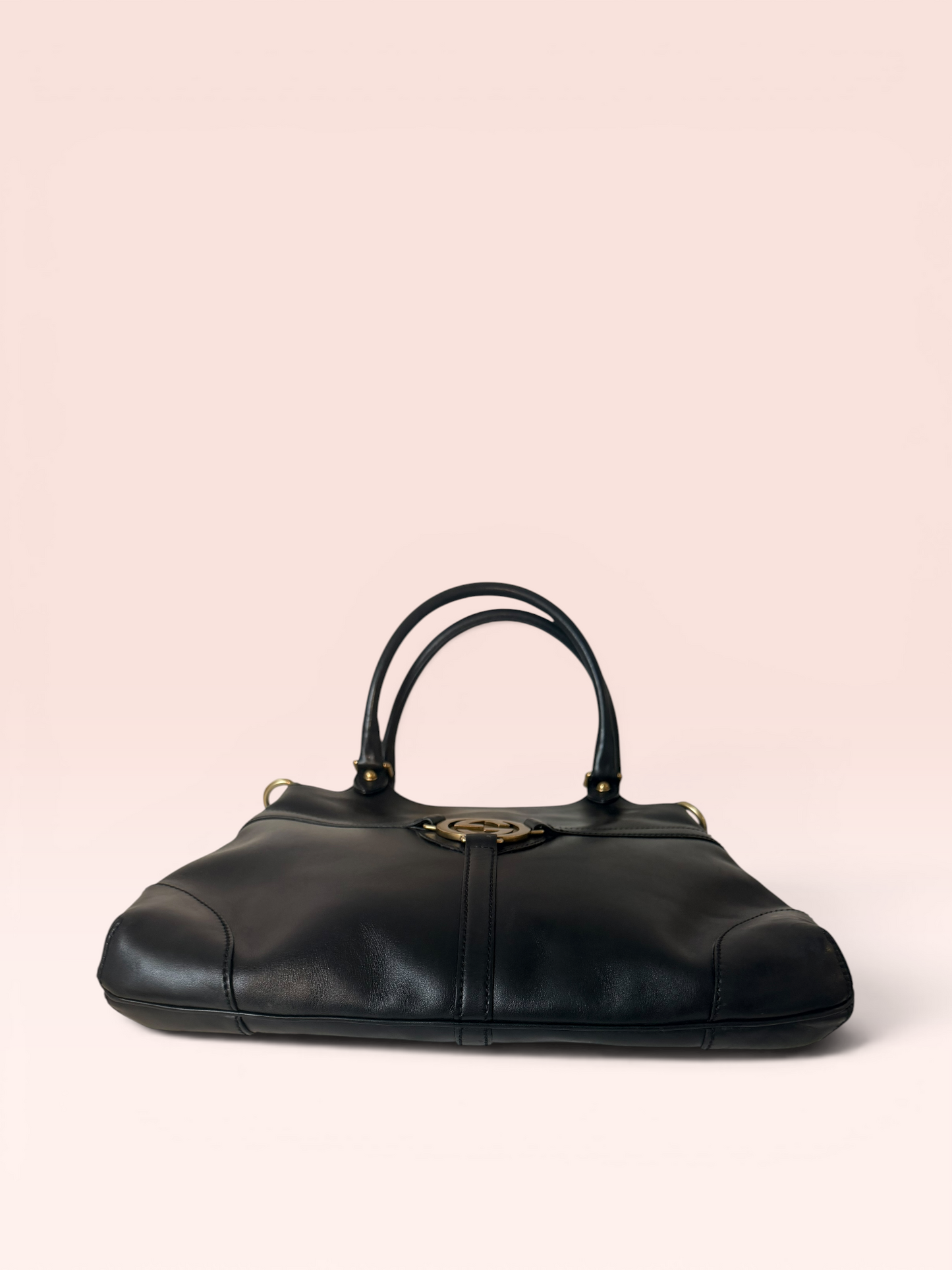 Gucci Leather Vintage Reins Hobo Bag (Black)