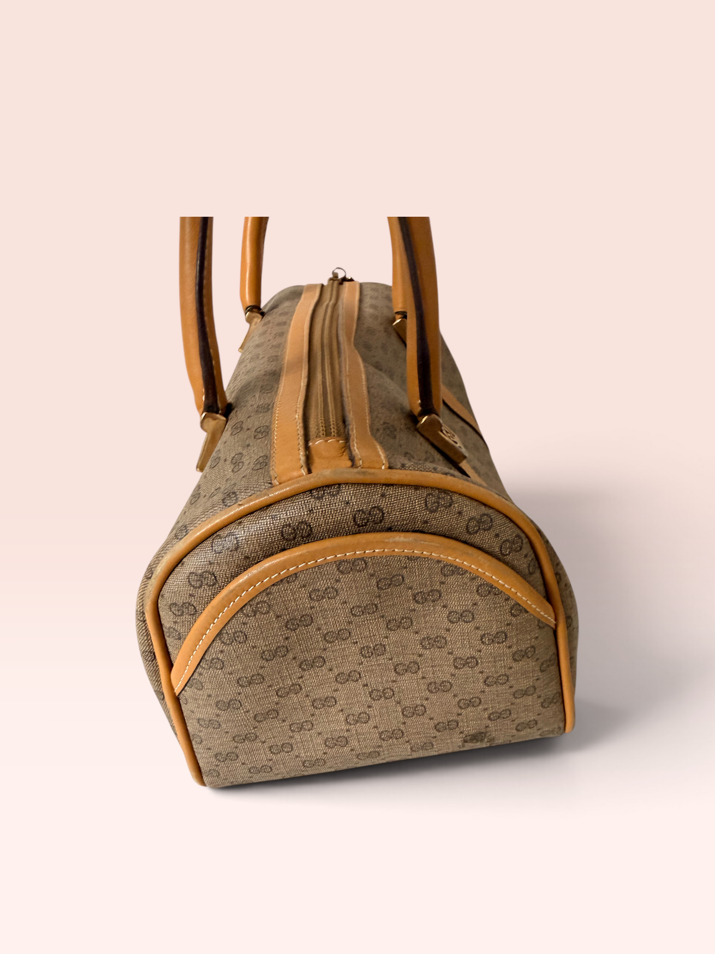 Gucci Coated Canvas Micro GG Vintage Boston Bag