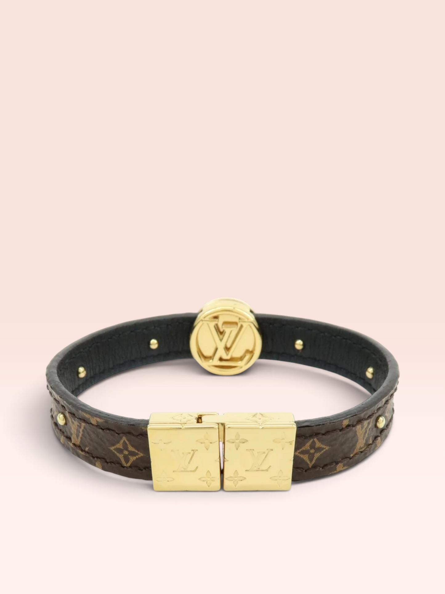 Louis Vuitton Monogram Canvas Calfskin Circle Reversible Bracelet 2020