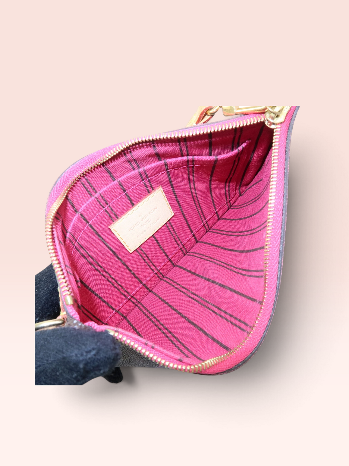 Louis Vuitton Monogram Canvas 0210 Neverful PM Pouch (Pivoine) 2018