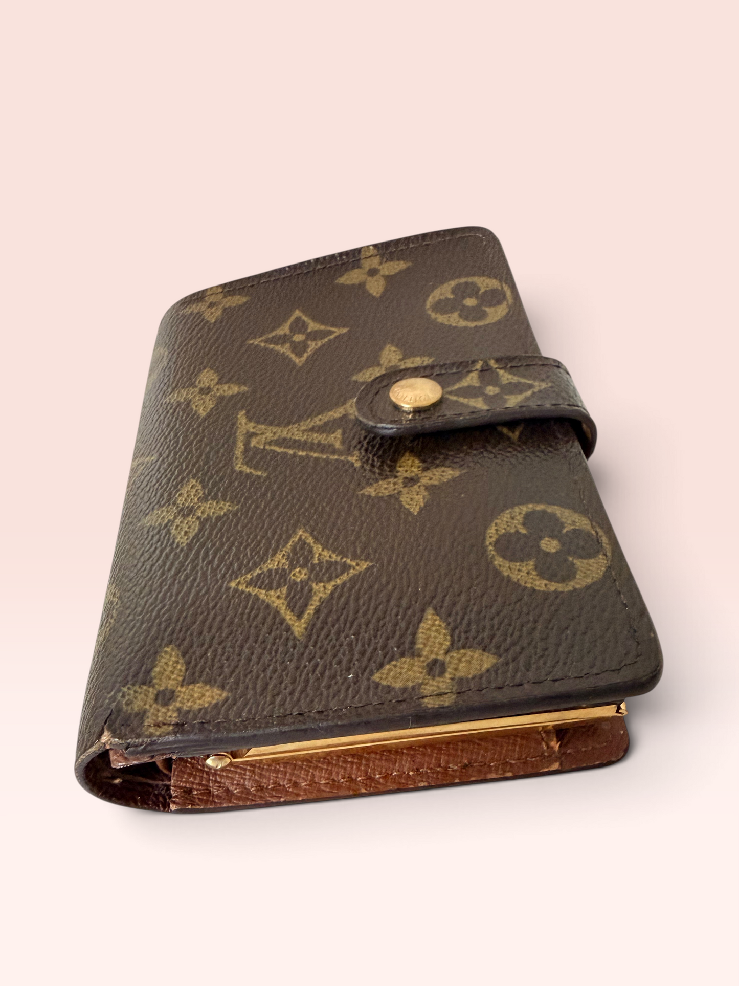 Louis Vuitton Monogram Canvas 0214 Kisslock Wallet 2005
