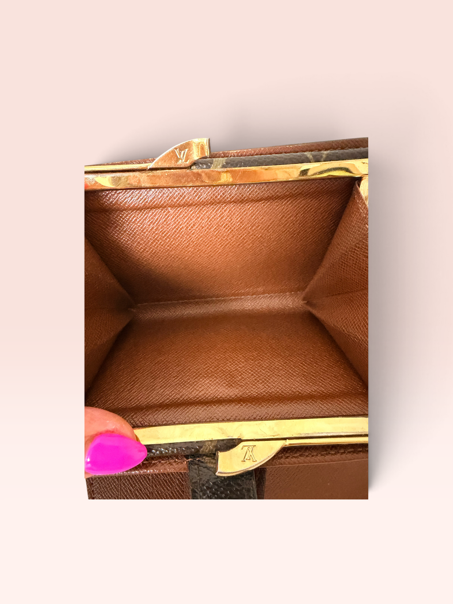 Louis Vuitton Monogram Canvas 0214 Kisslock Wallet 2005