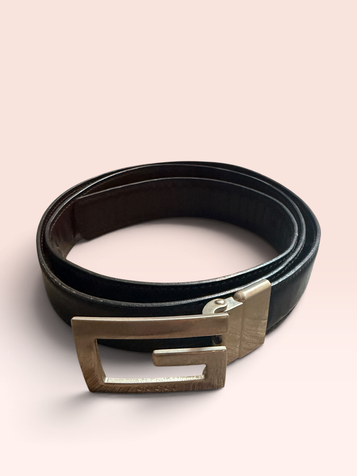 Gucci G Bucket Leather Vintage Belt