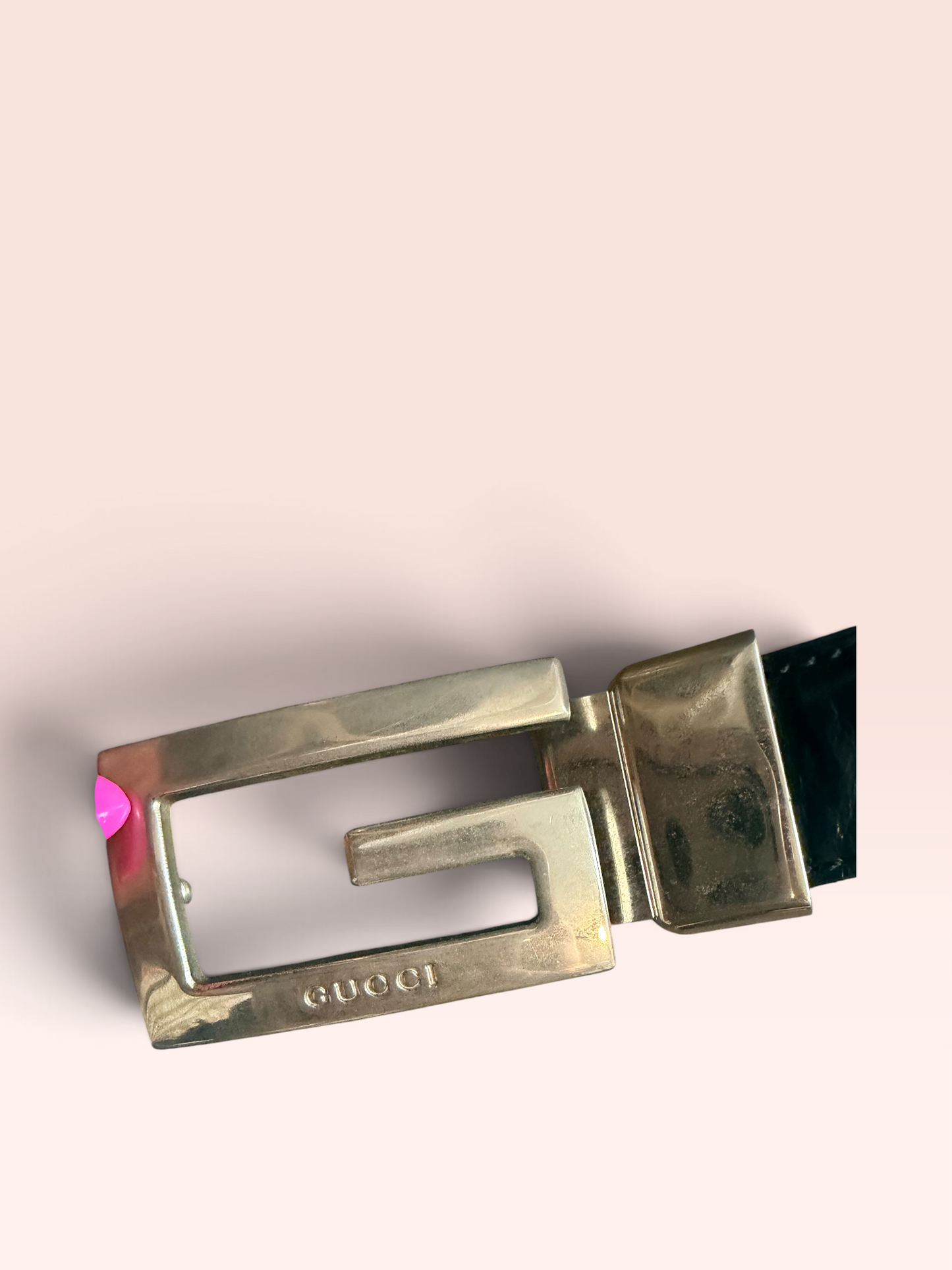 Gucci G Bucket Leather Vintage Belt