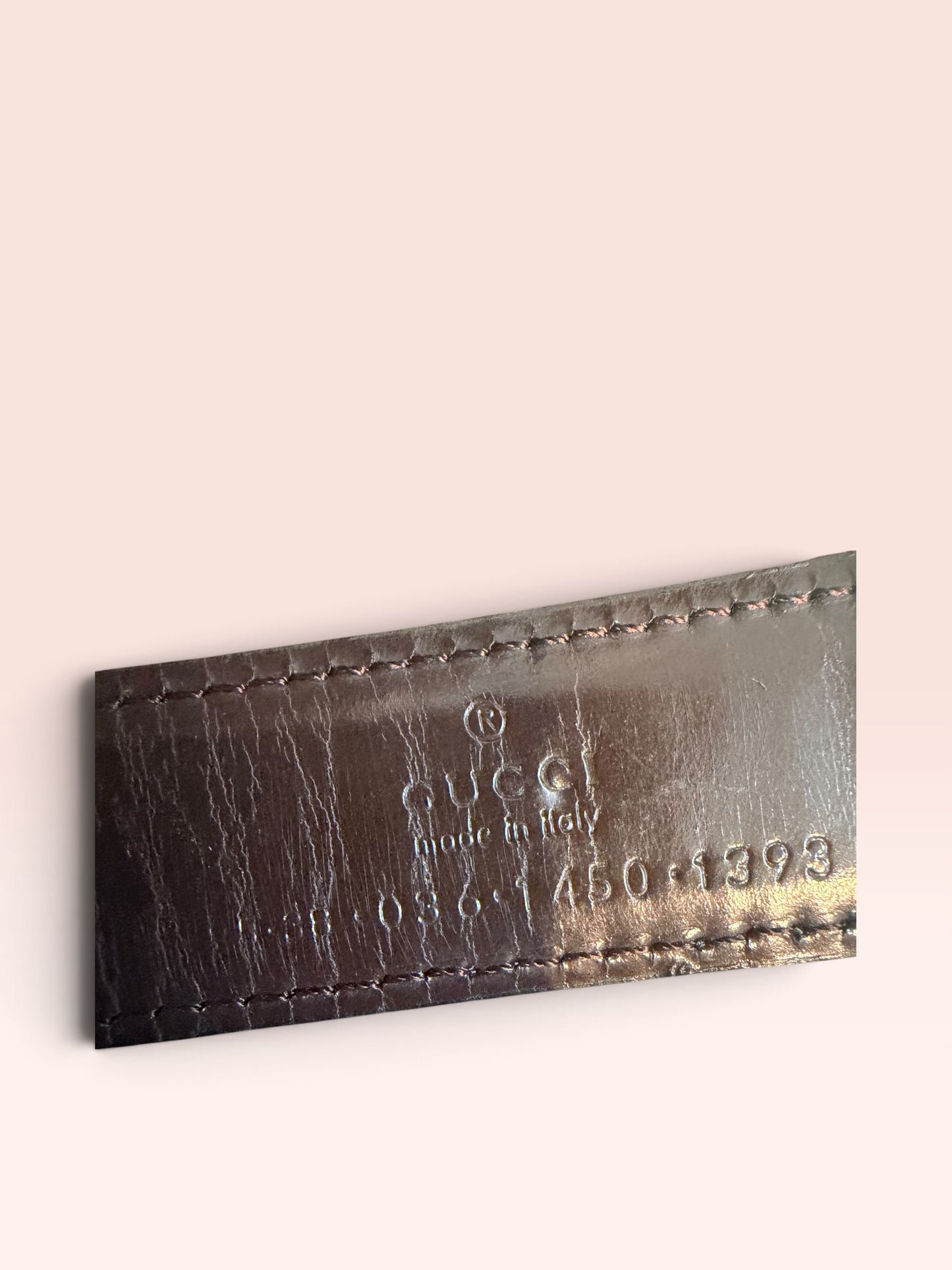 Gucci G Bucket Leather Vintage Belt