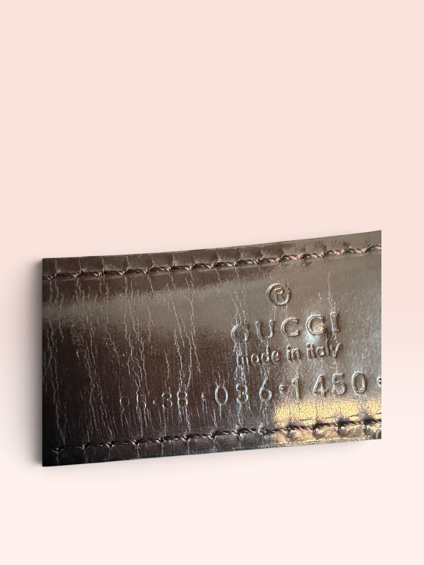 Gucci G Bucket Leather Vintage Belt