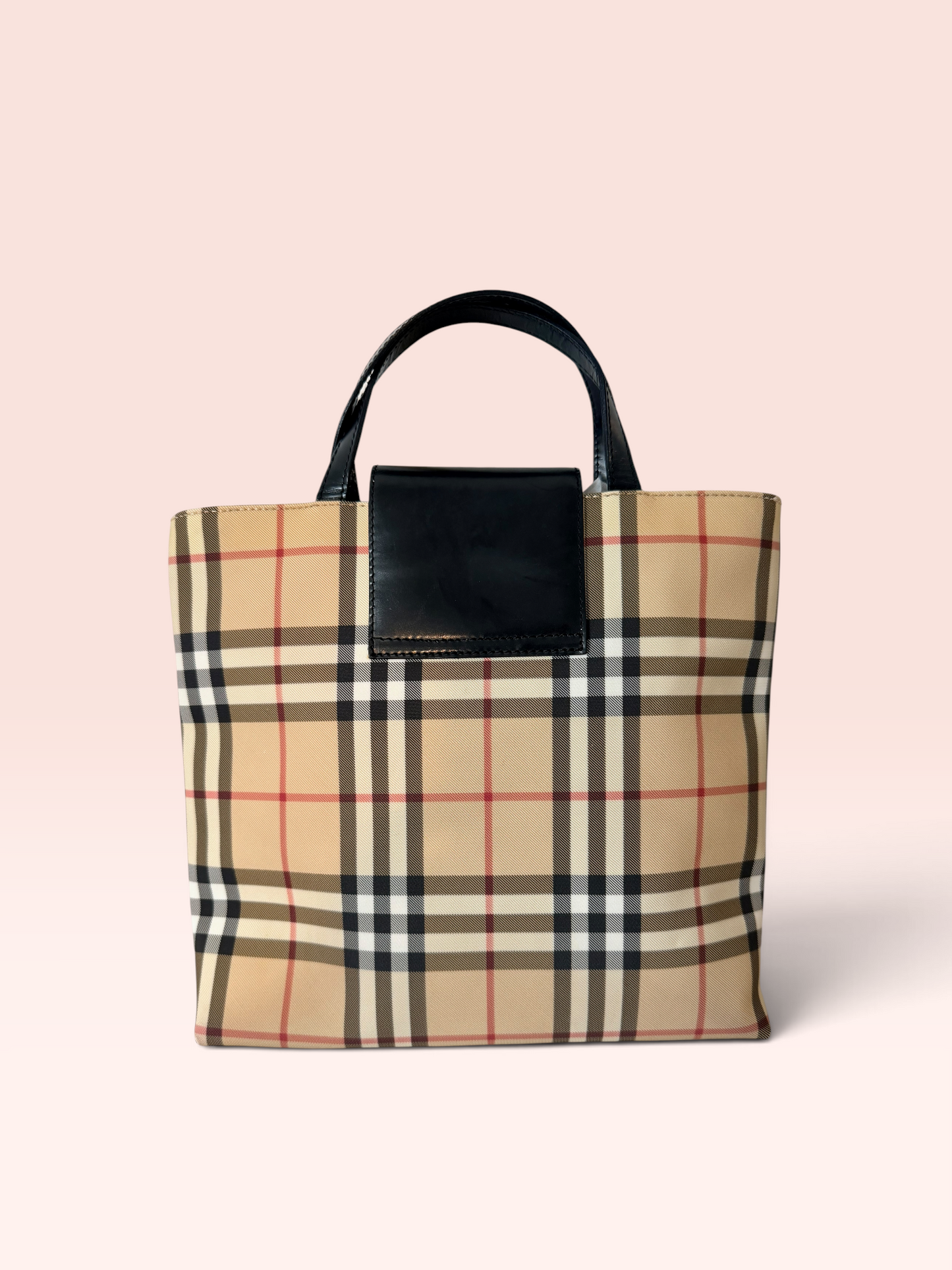 Burberry CANVAS Nova Check Top Handle Bag