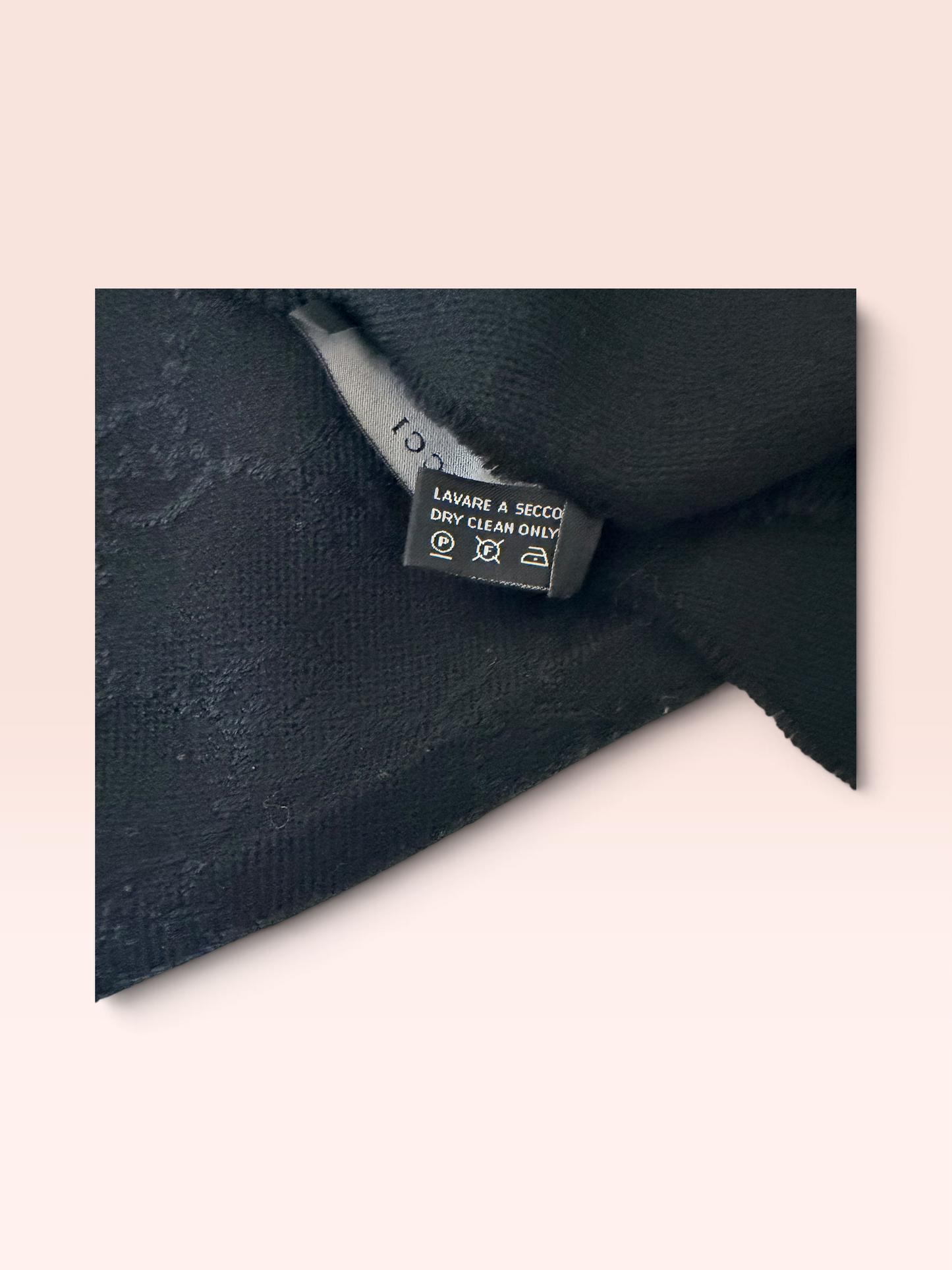 Gucci GG Jacquard Wool Silk Scarf (Black)