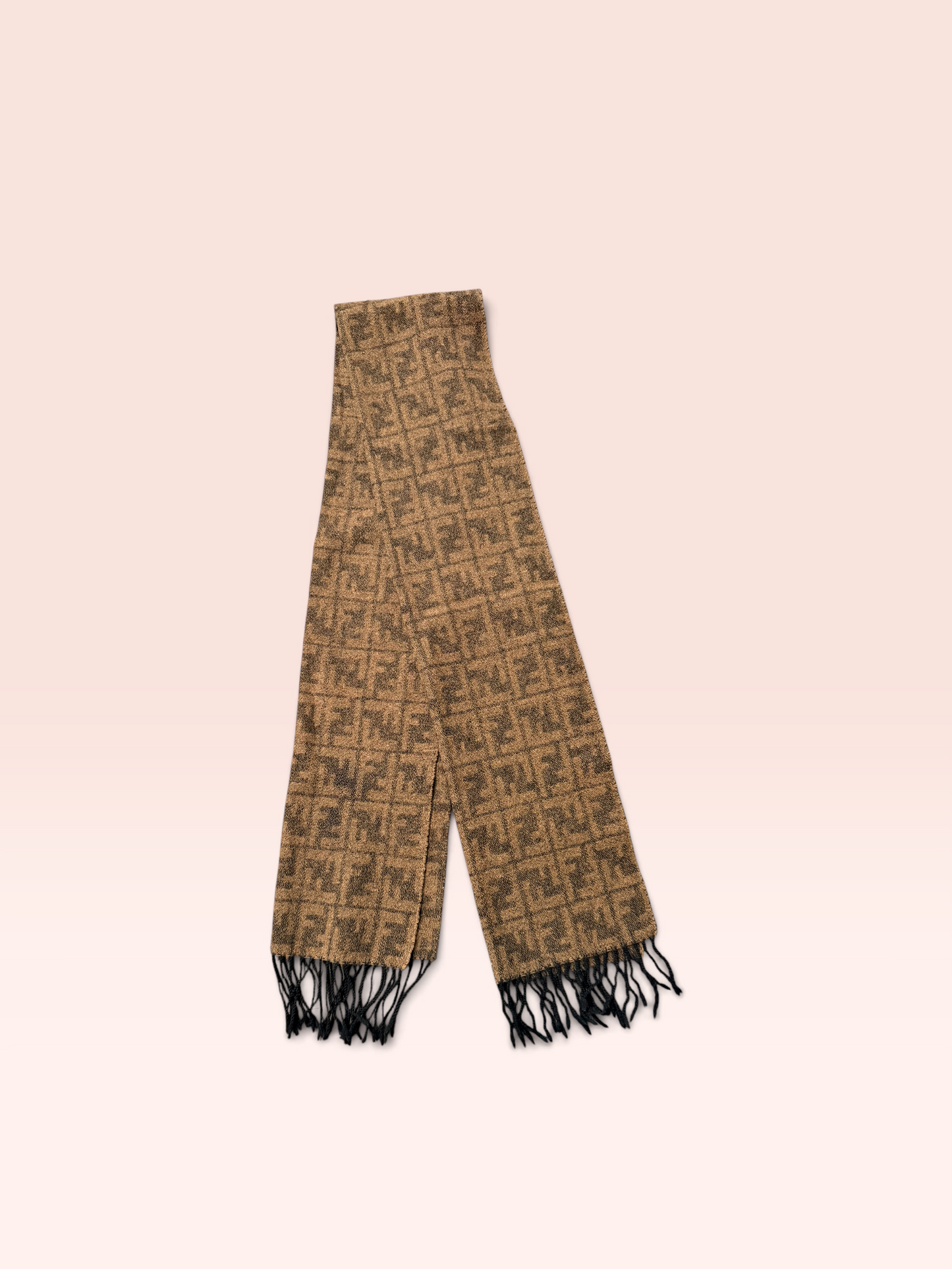 Fendi FF Zocca Print 100% Wool Scarf