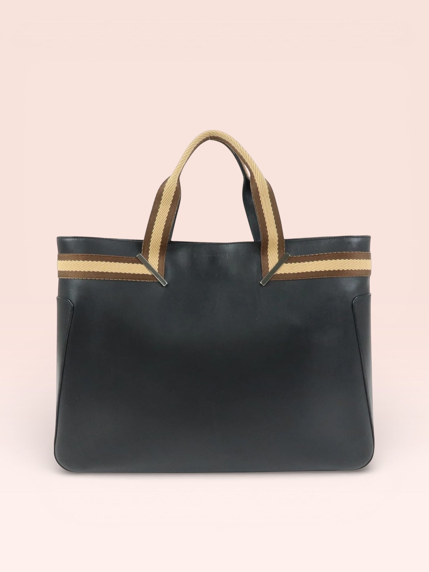 Gucci Leather Web Top Handle Tote