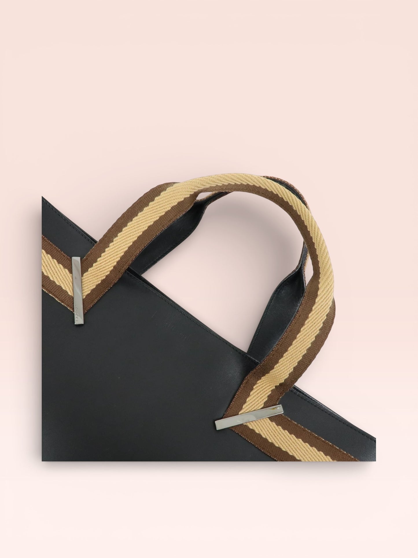 Gucci Leather Web Top Handle Tote