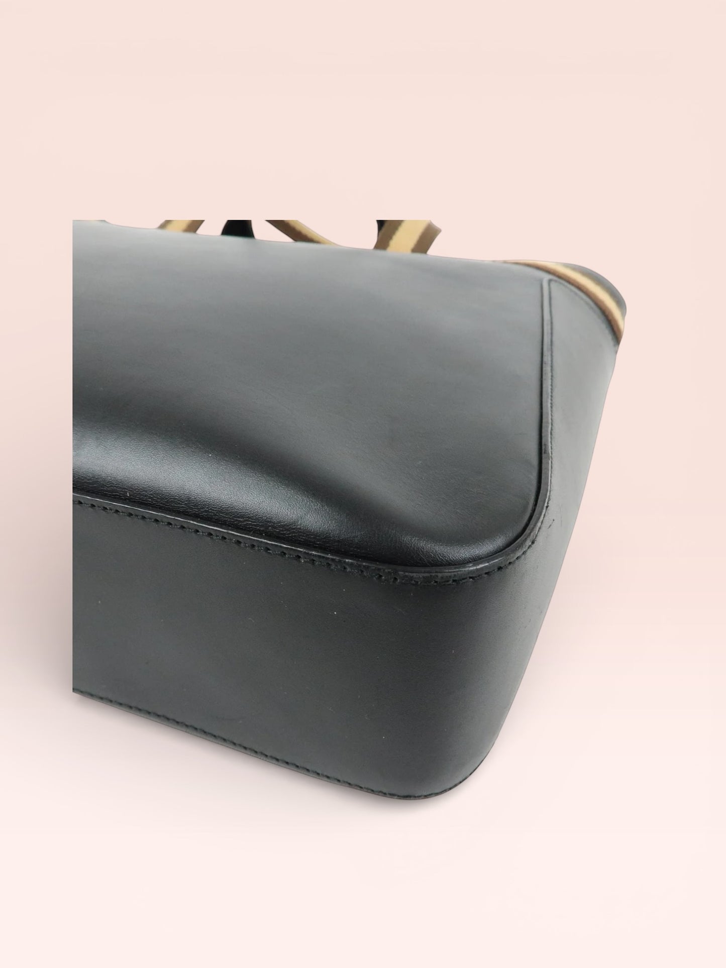 Gucci Leather Web Top Handle Tote