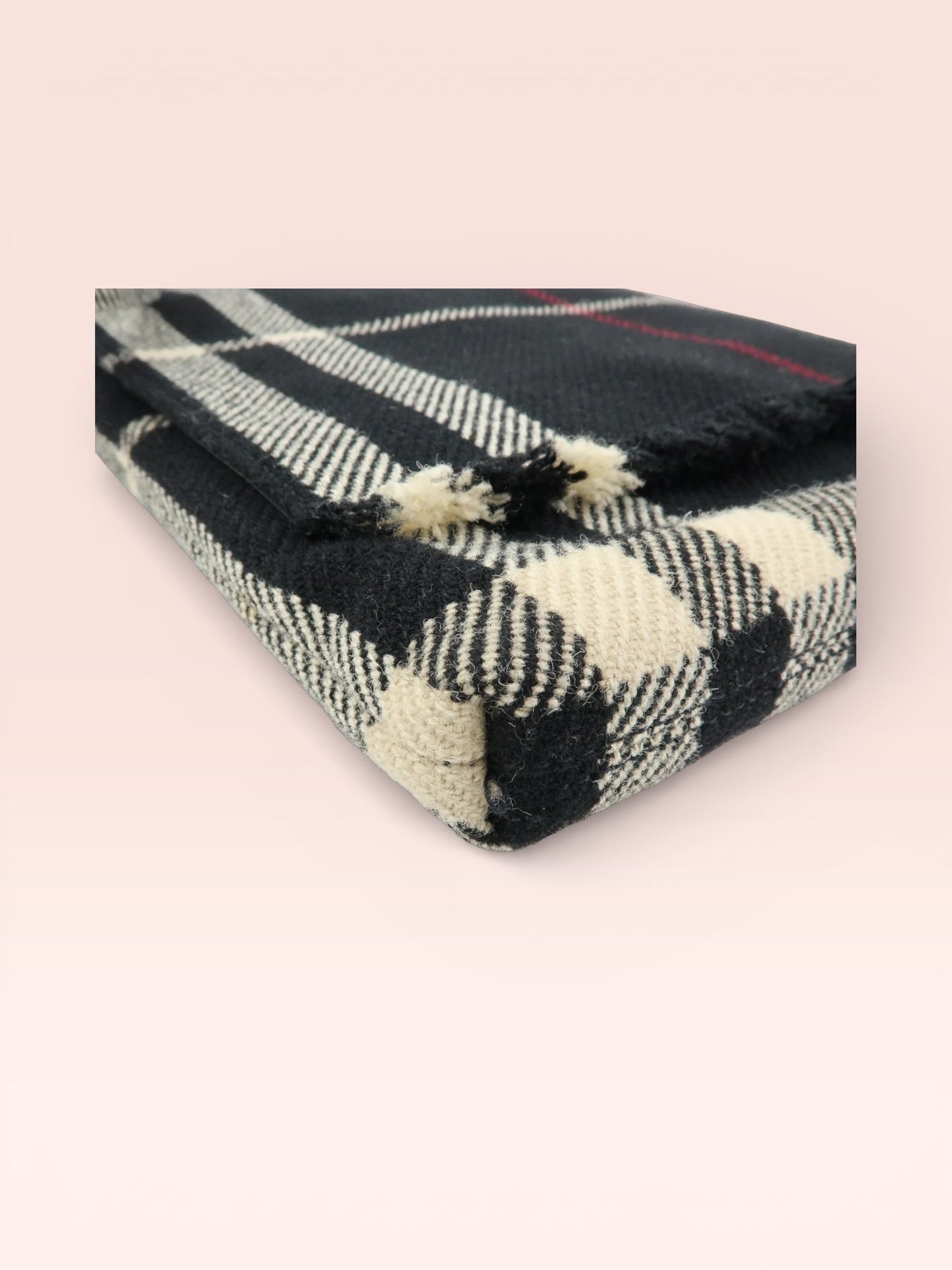 Burberry Plaid London Wool Crossbody Bag