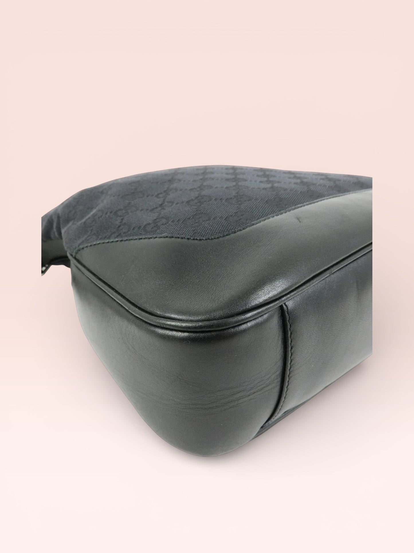 Gucci GG Canvas Bamboo Sherry Top Handle / Shoulder Bag