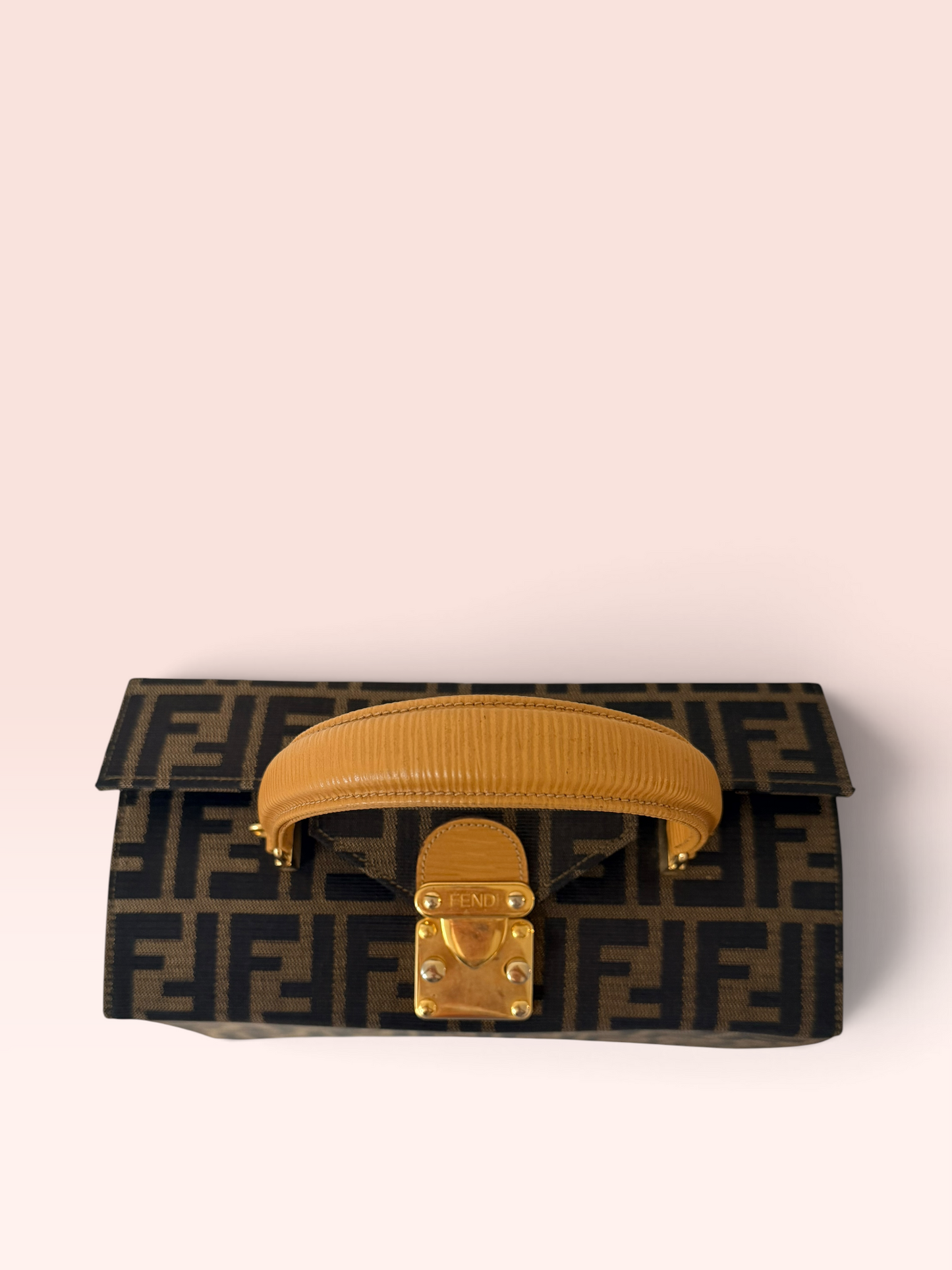 Fendi Zucca Canvas Vintage Vanity Box Bag