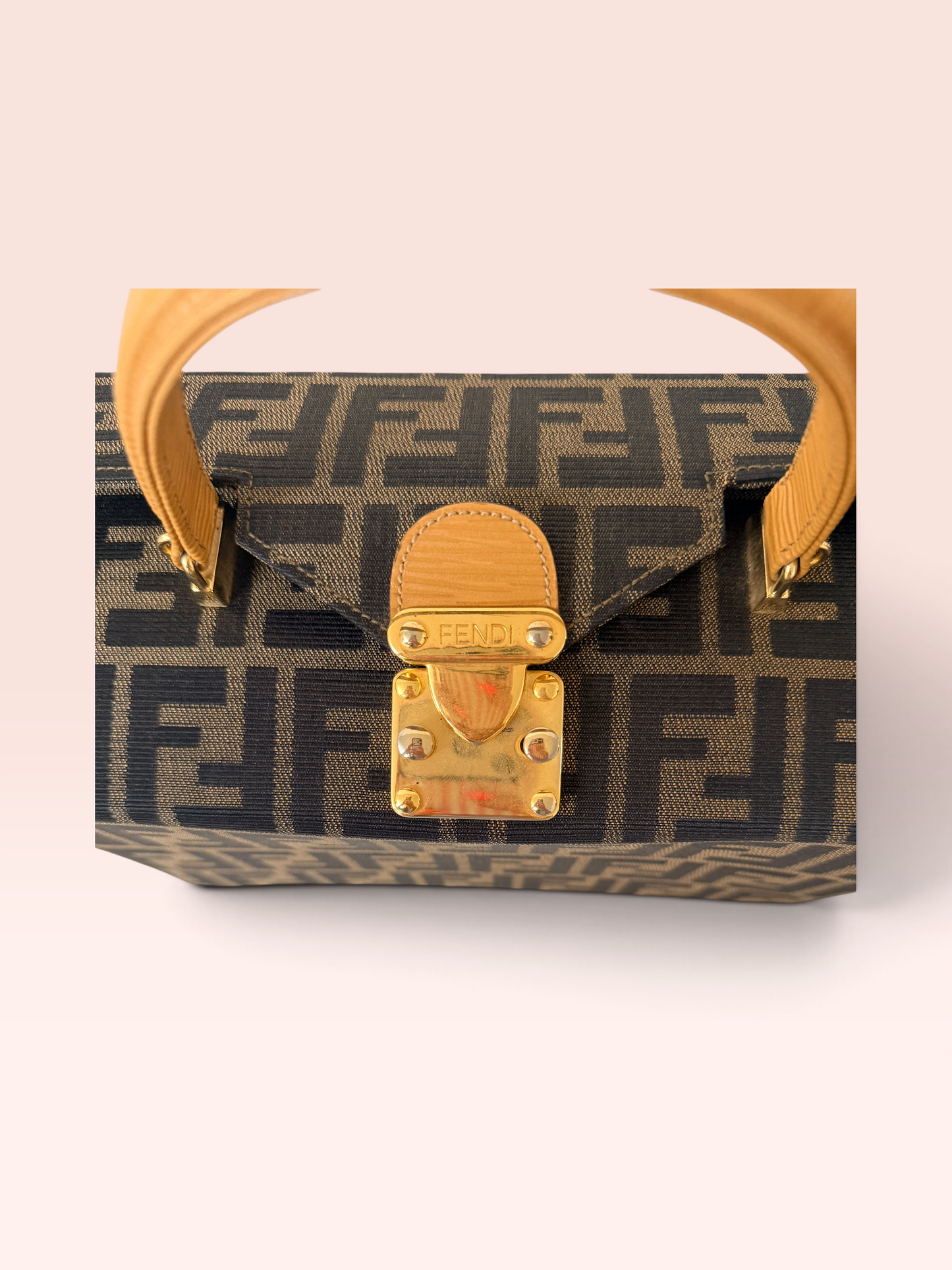 Fendi Zucca Canvas Vintage Vanity Box Bag