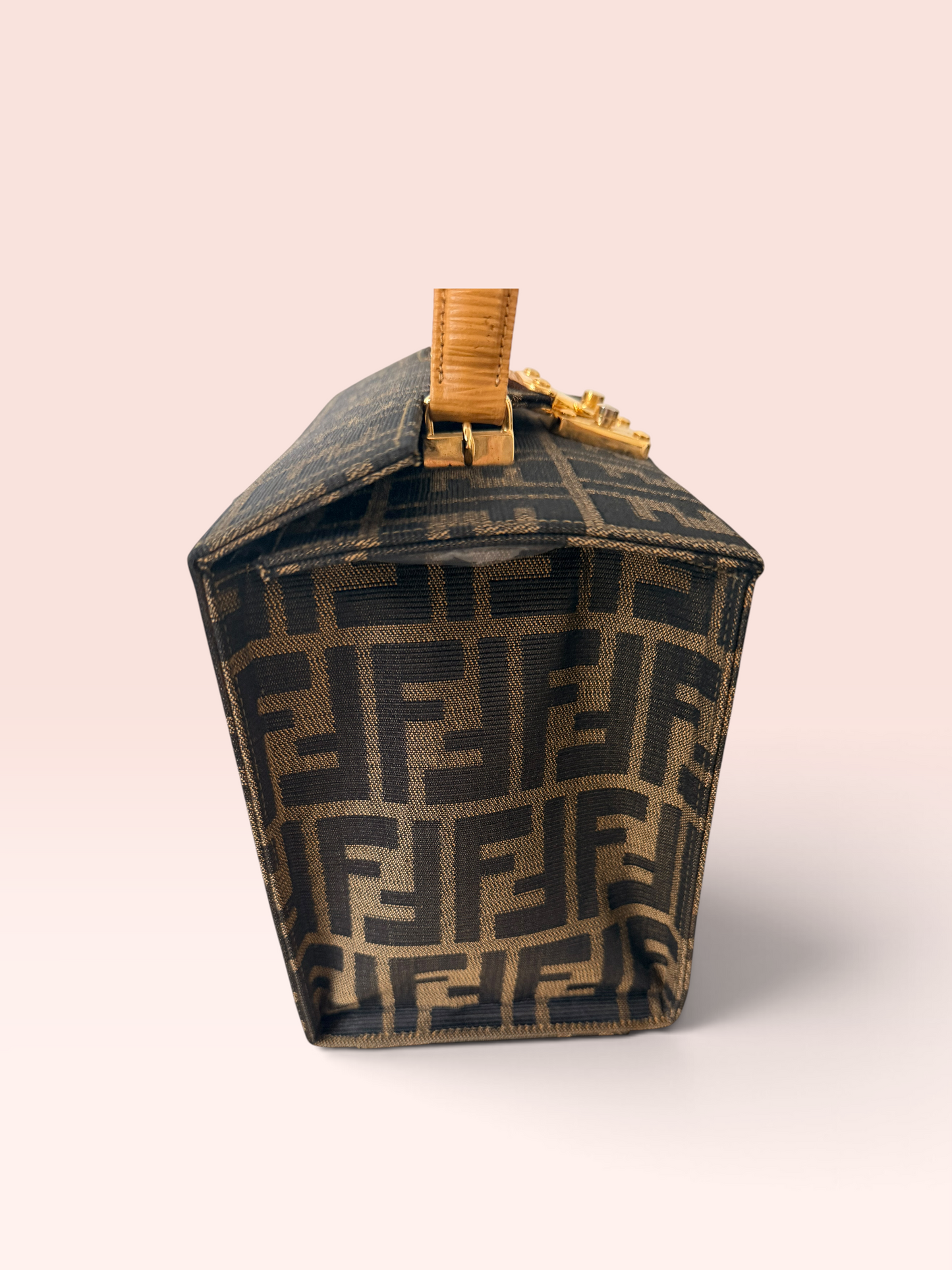 Fendi Zucca Canvas Vintage Vanity Box Bag