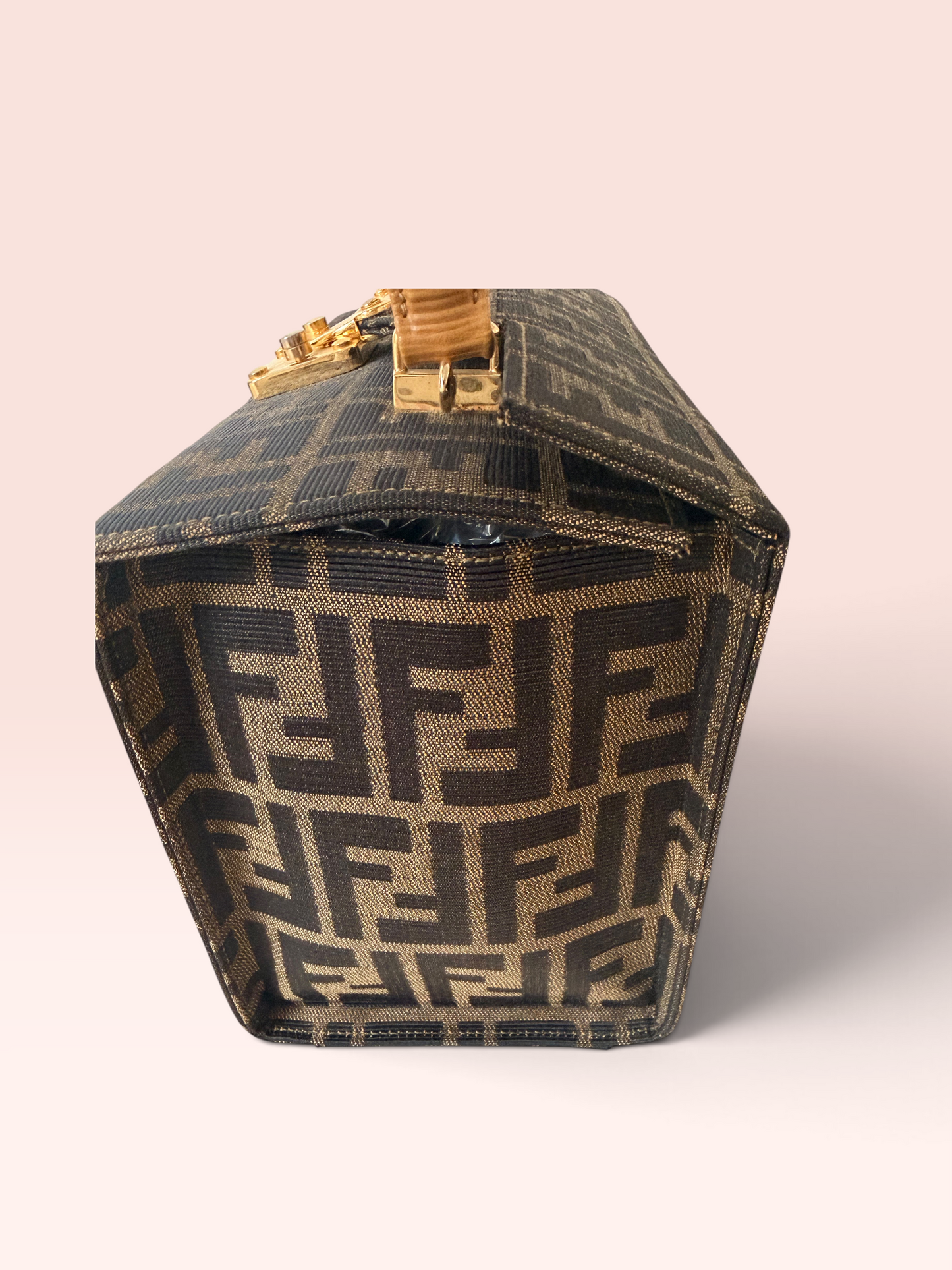 Fendi Zucca Canvas Vintage Vanity Box Bag