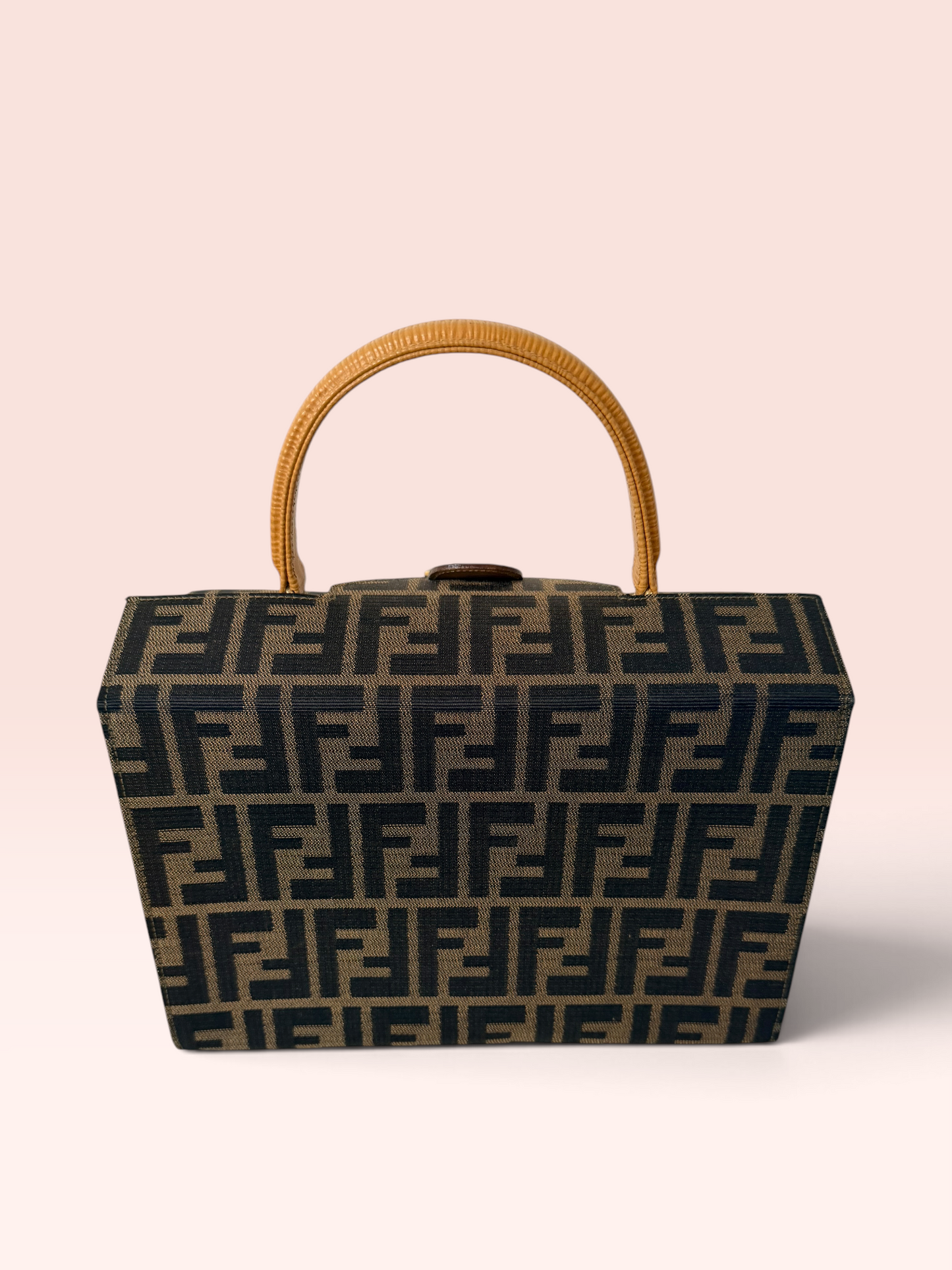 Fendi Zucca Canvas Vintage Vanity Box Bag
