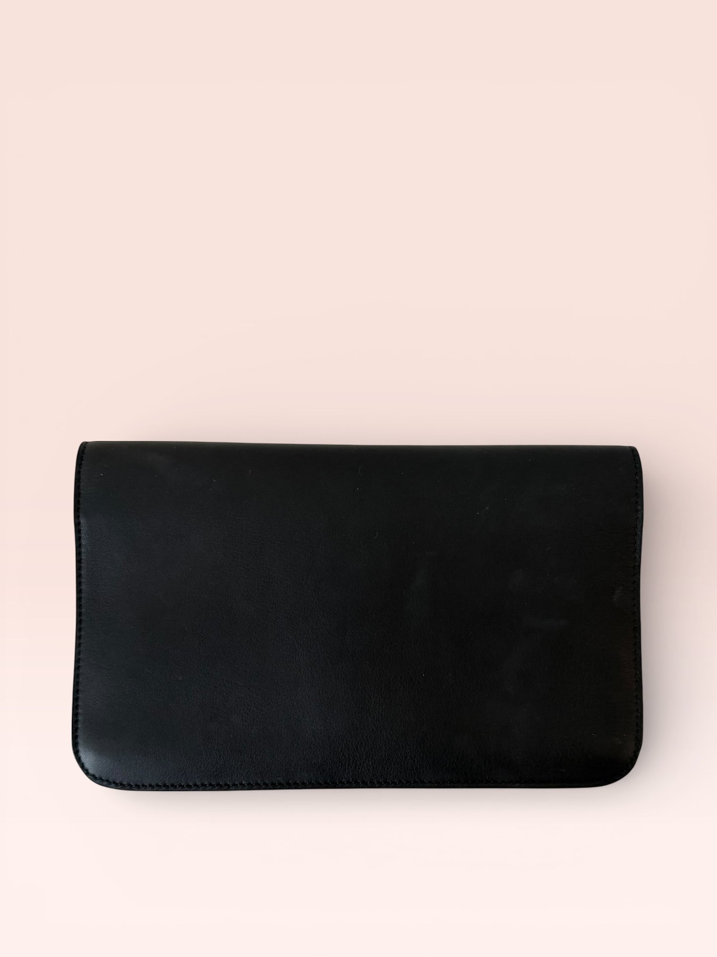 Fendi Leather Envelope Clutch (Black)
