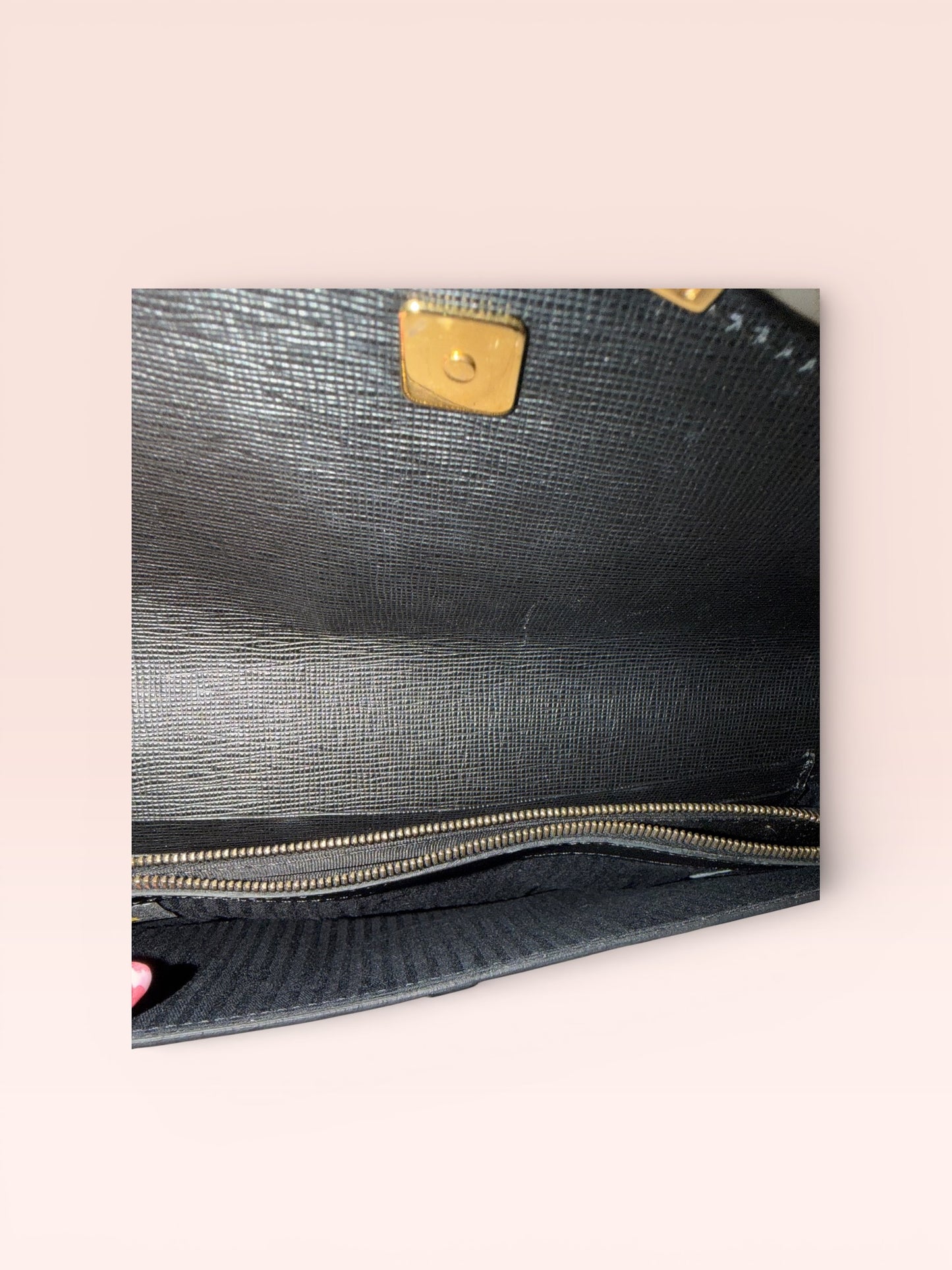 Fendi Leather Envelope Clutch (Black)