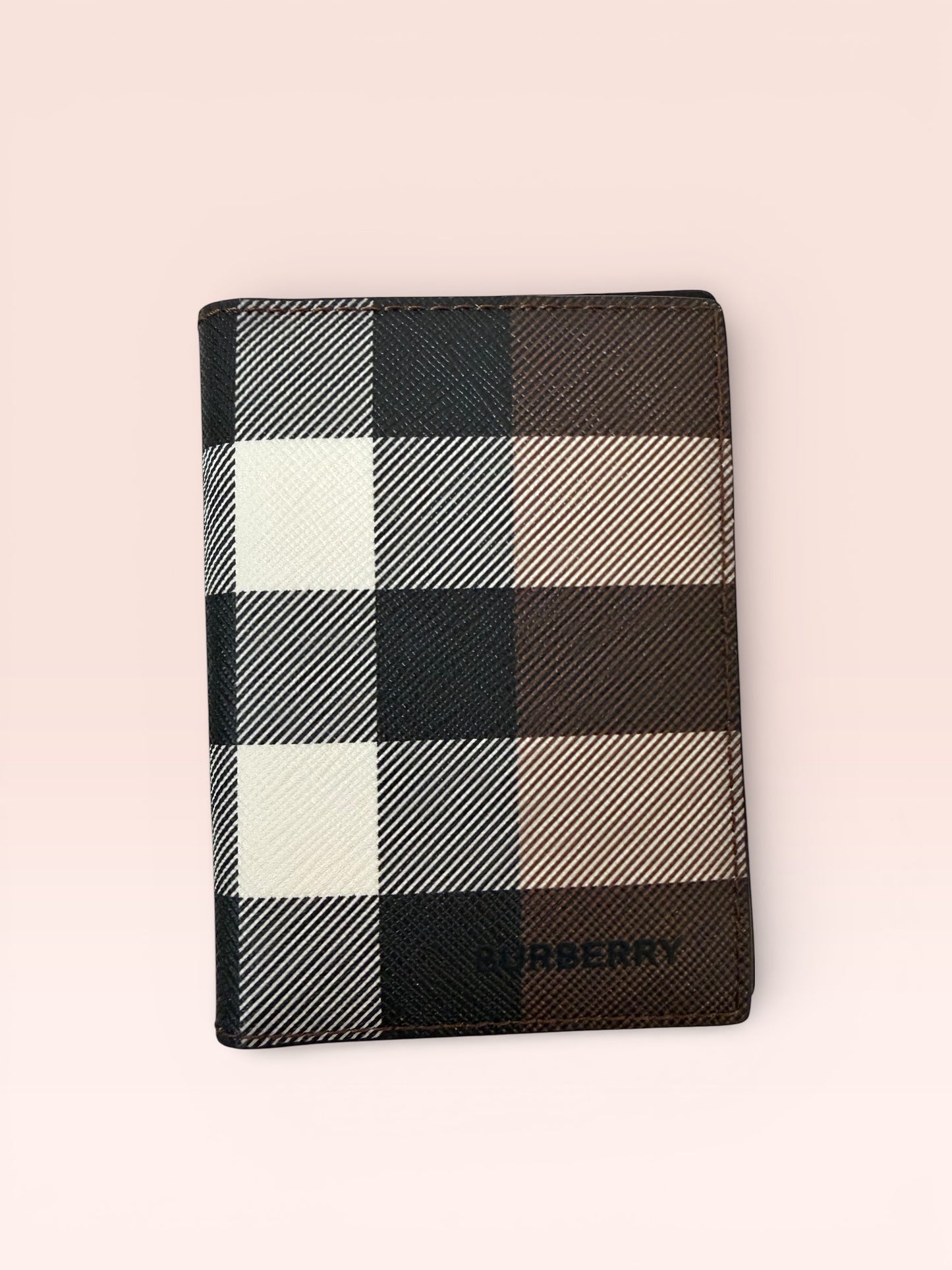 Burberry Check Coated Canvas Bifold Card Case