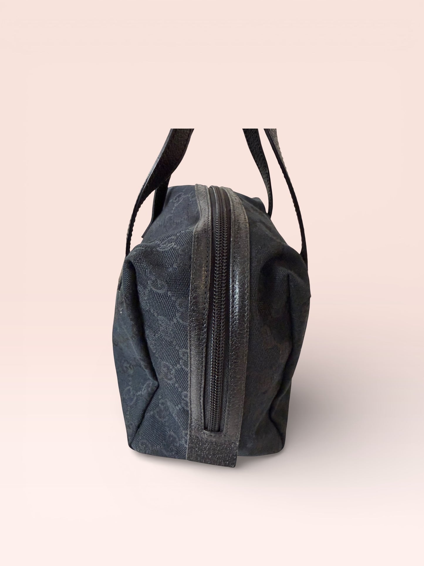 Gucci GG Canvas Mini Top Handle Bag (Black)