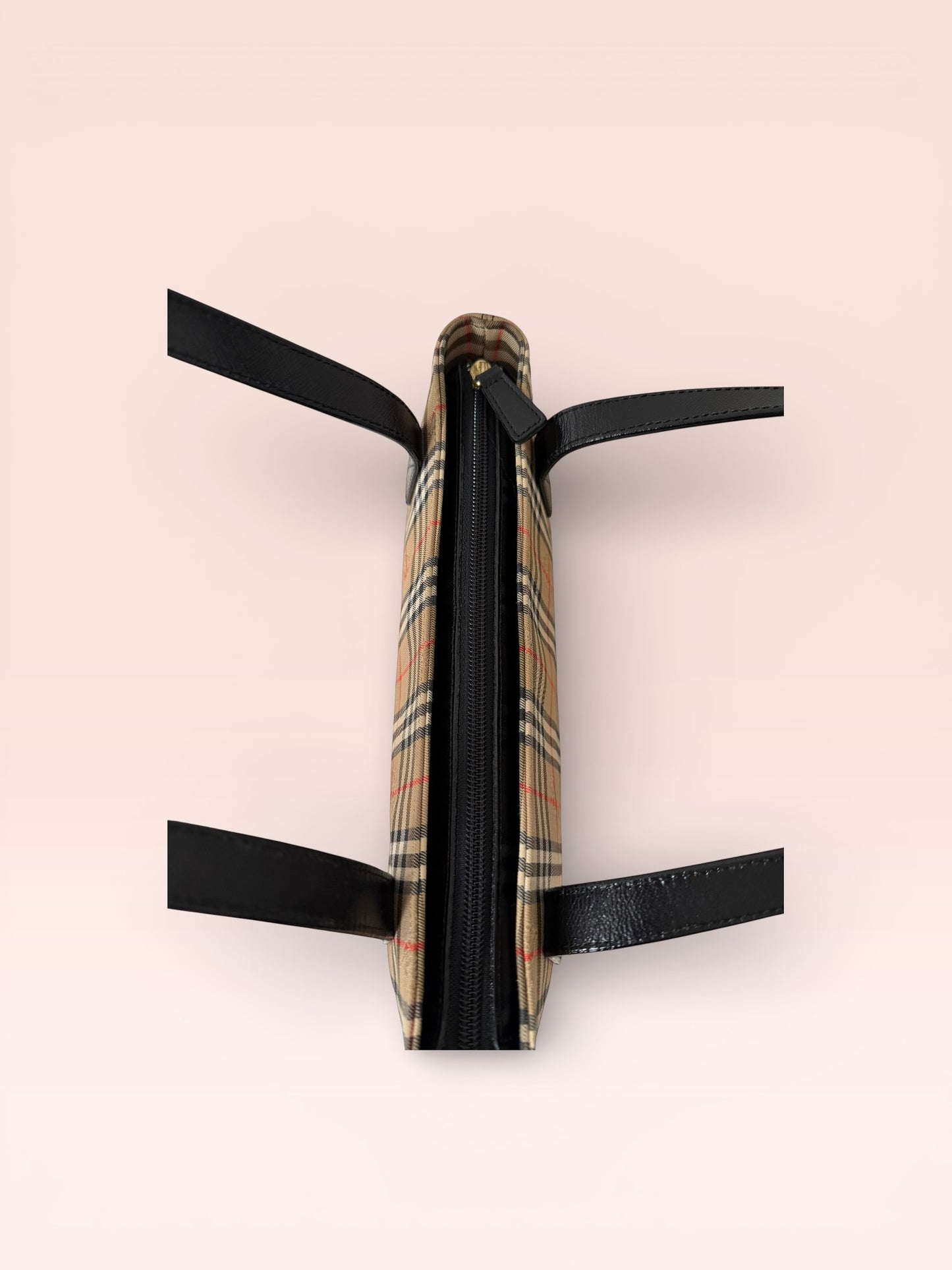 Burberrys Canvas Nova Check Small Tote (Vintage)