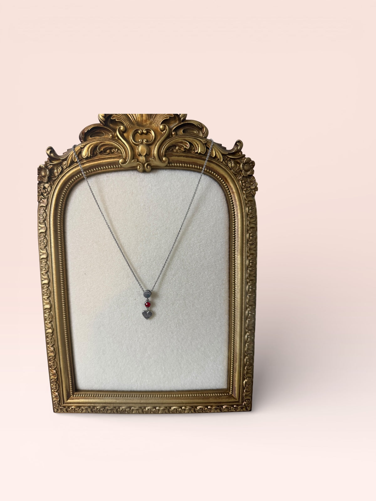 Gucci Sterling Silver Heart Charm Necklace W/ Box and Dustbag