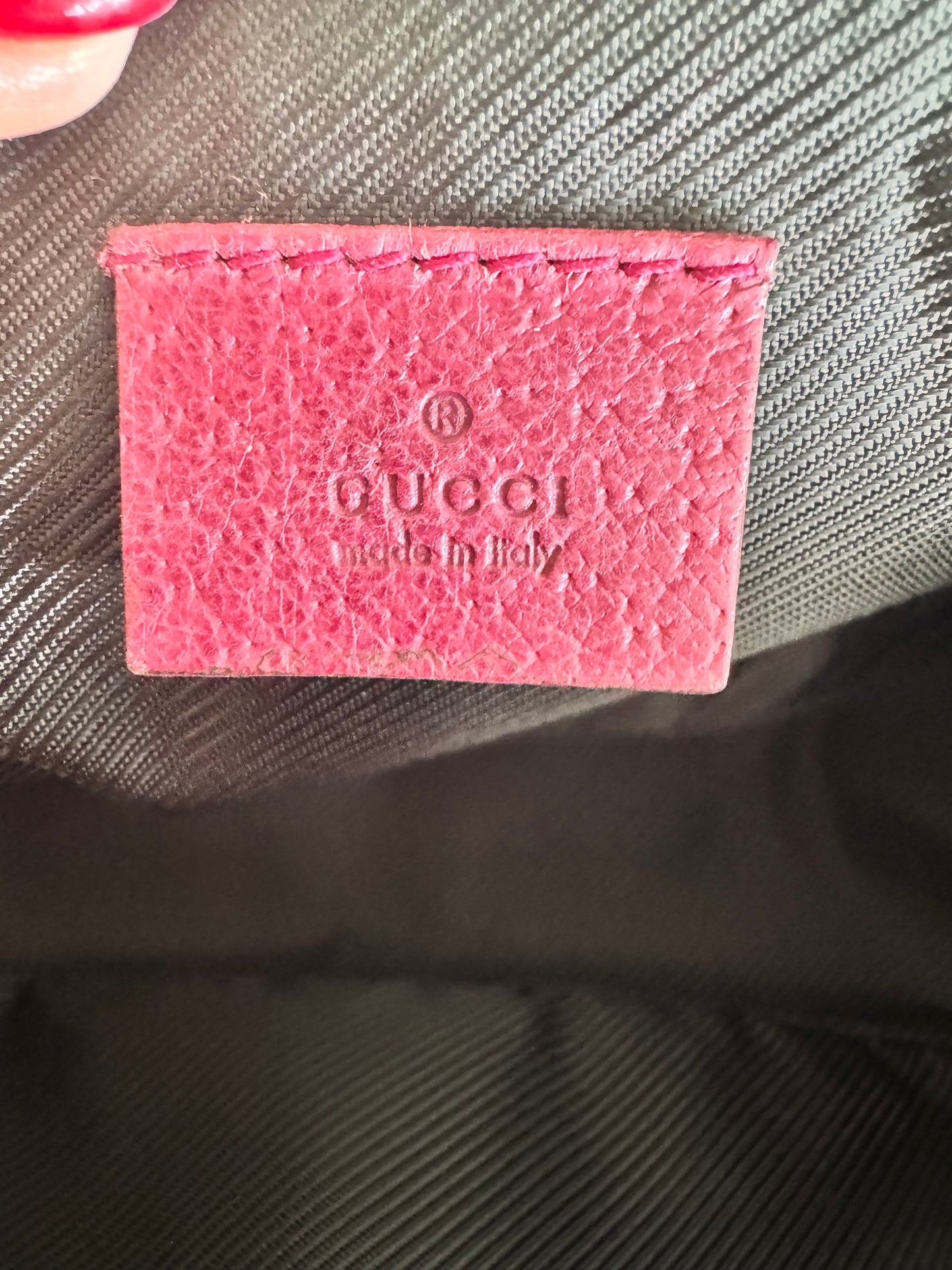 Gucci Canvas Boat Shoulder Bag (Pink)