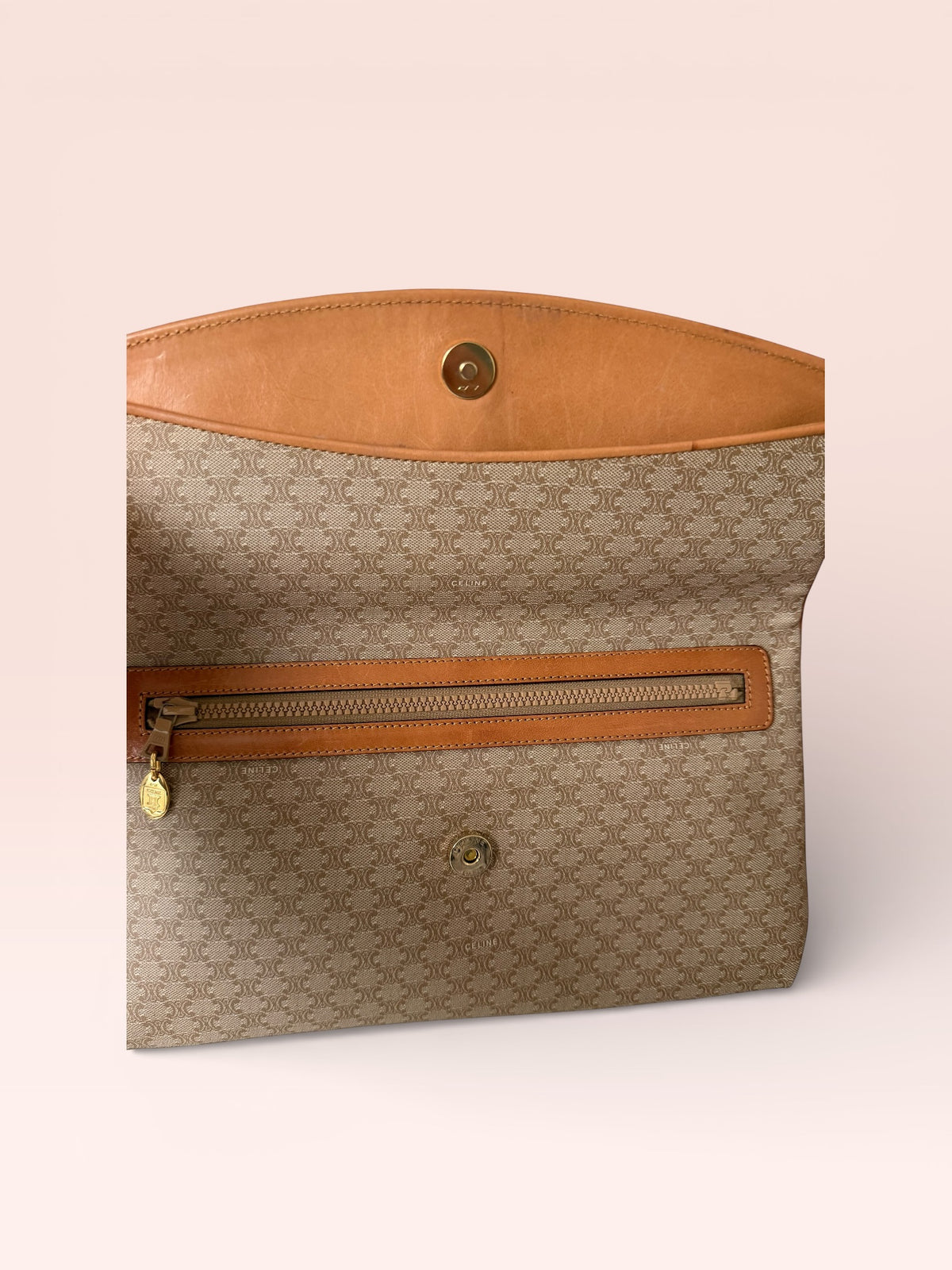 CELINE Coated Canvas clutches & wristlets Macadam Clutch Bag