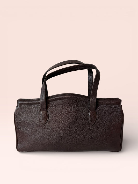 Yves Saint Laurent Vintage Leather Top Handle (Brown)