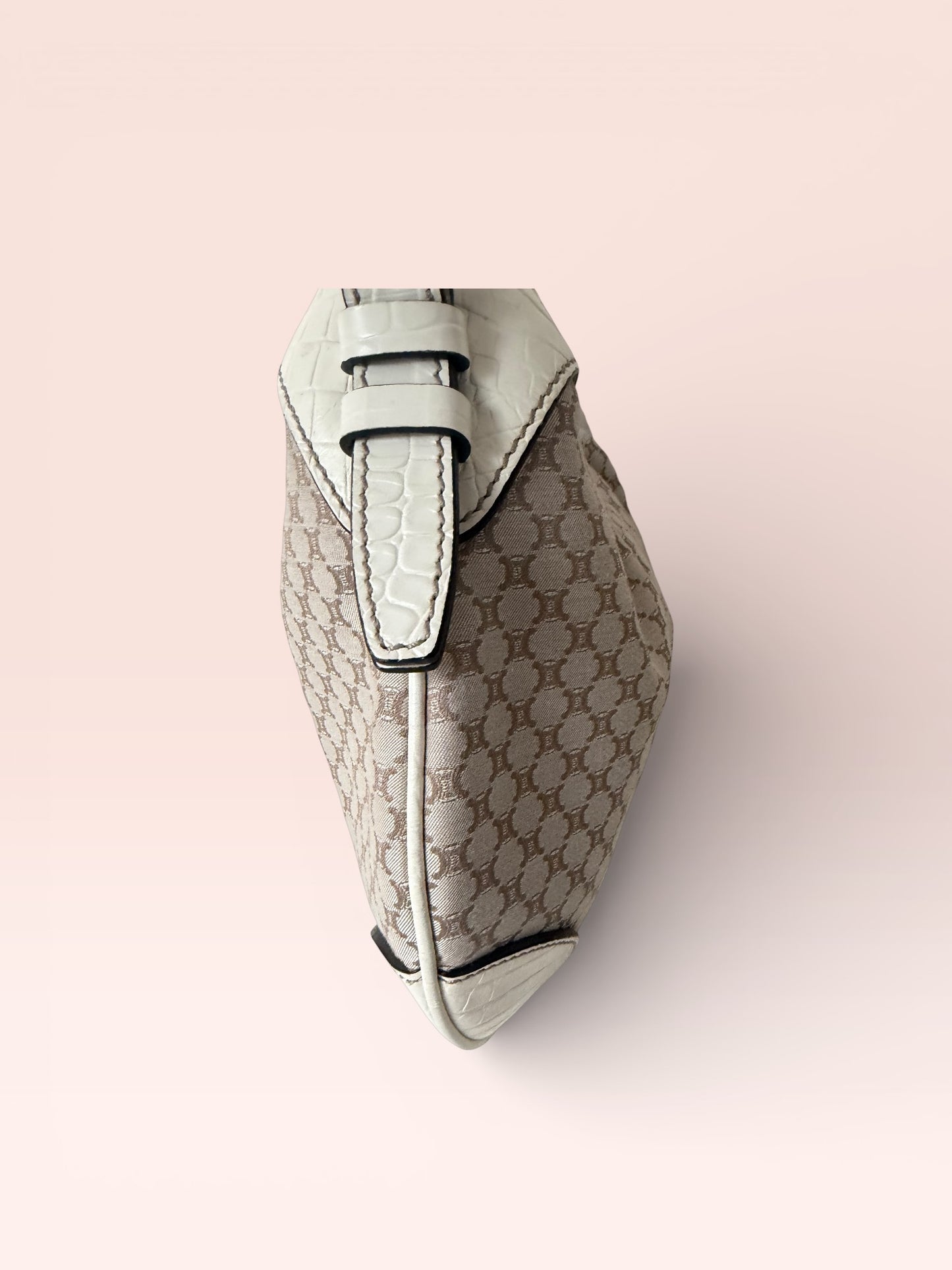 Celine Canvas Vintage Macadam Shoulder Bag