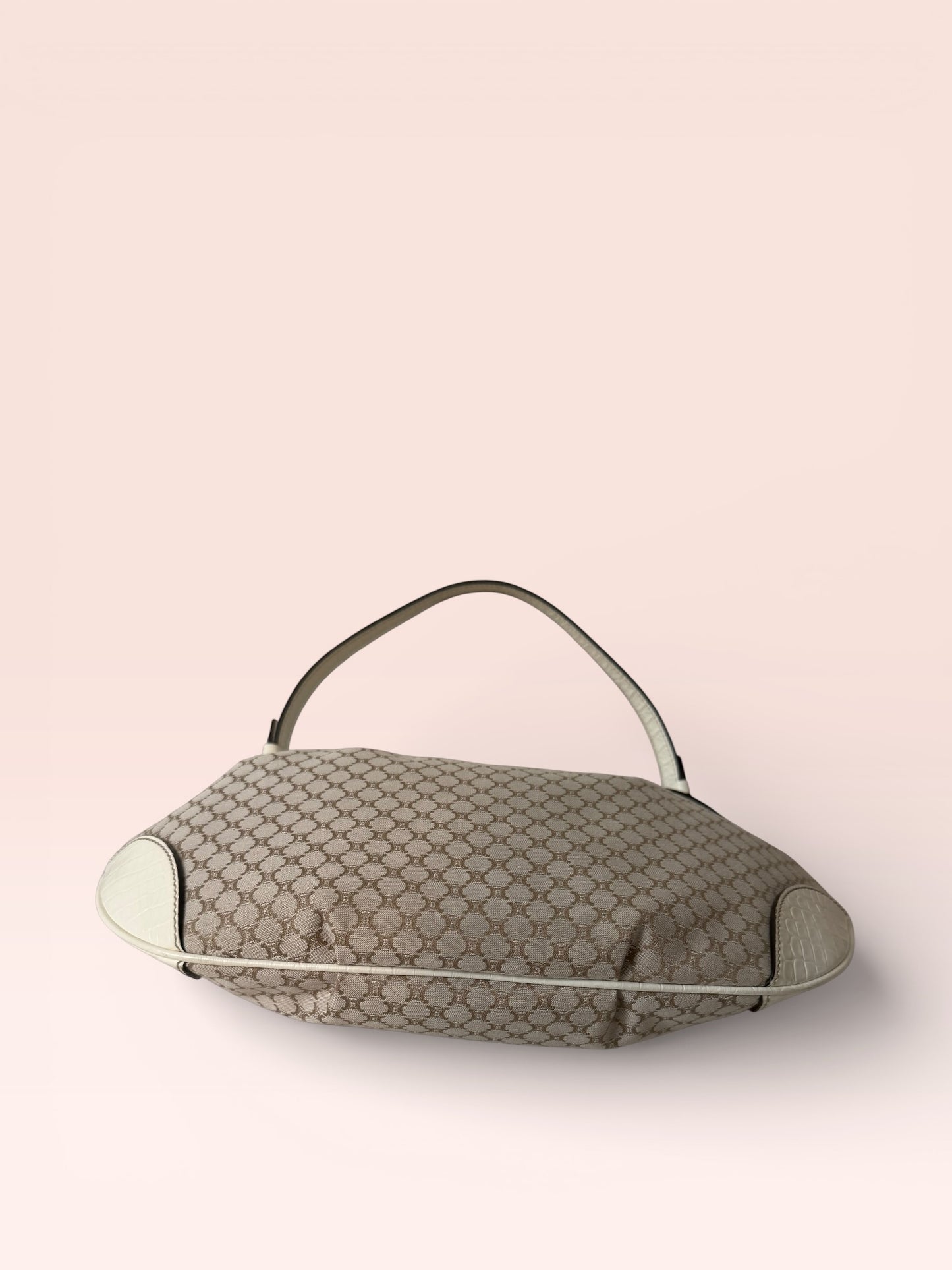 Celine Canvas Vintage Macadam Shoulder Bag