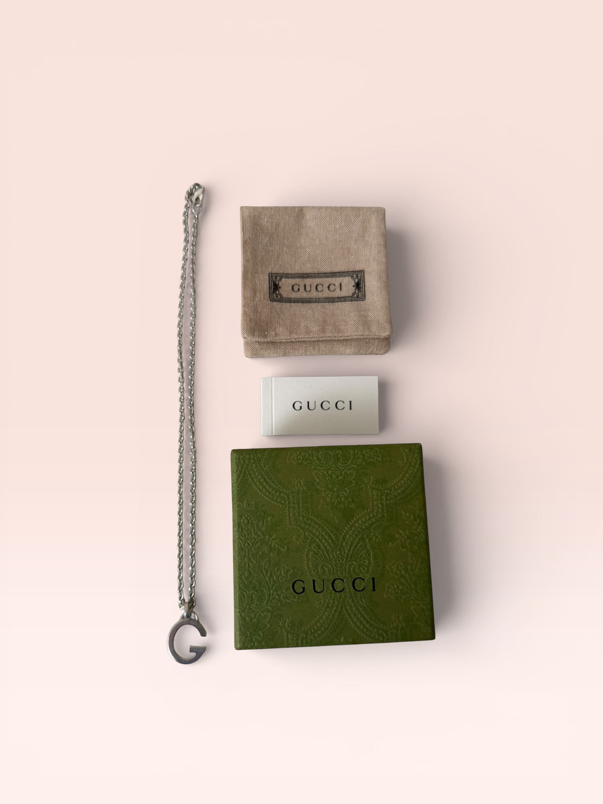 Gucci Sterling Silver Unisex Necklace 17.5" w Box 12