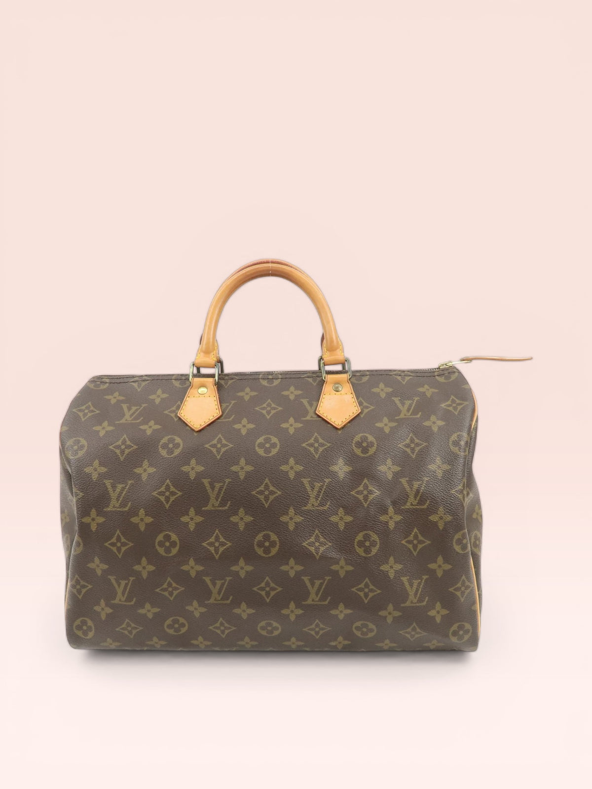 Louis Vuitton Monogram Speedy 35 1990 w/ Lock & Key