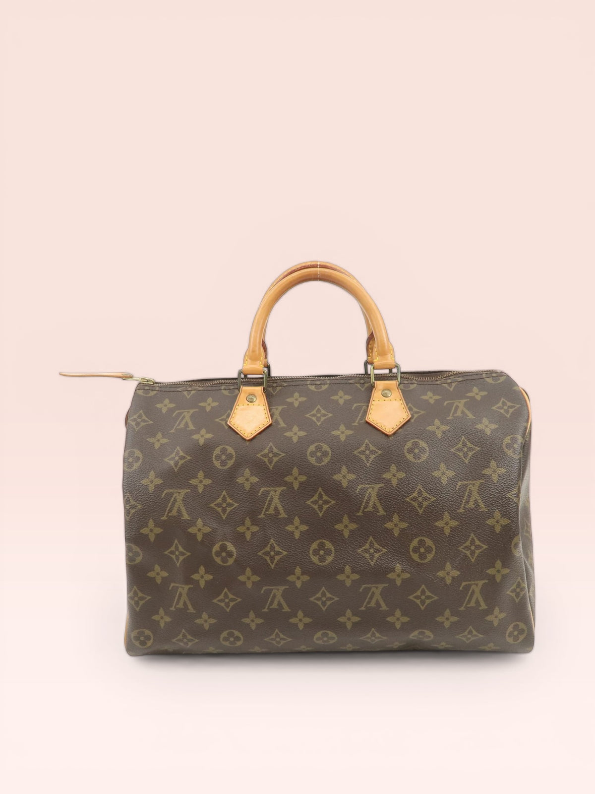 Louis Vuitton Monogram Speedy 35 1990 w/ Lock & Key