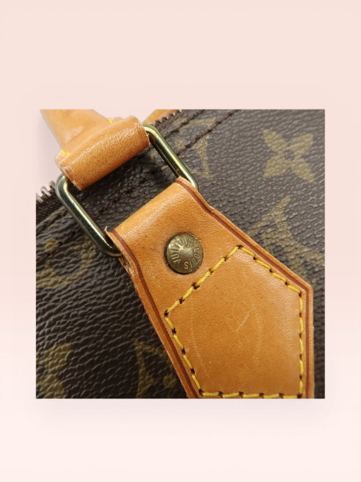 Louis Vuitton Monogram Speedy 35 1990 w/ Lock & Key