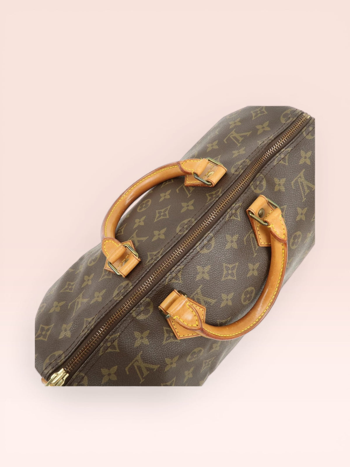 Louis Vuitton Monogram Speedy 35 1990 w/ Lock & Key