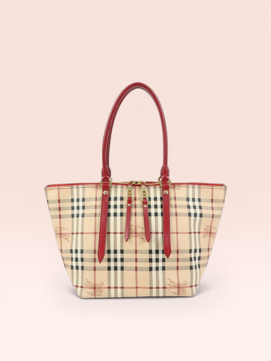 Burberry Coated Canvas Haymarket Check  Salisbury Tote
