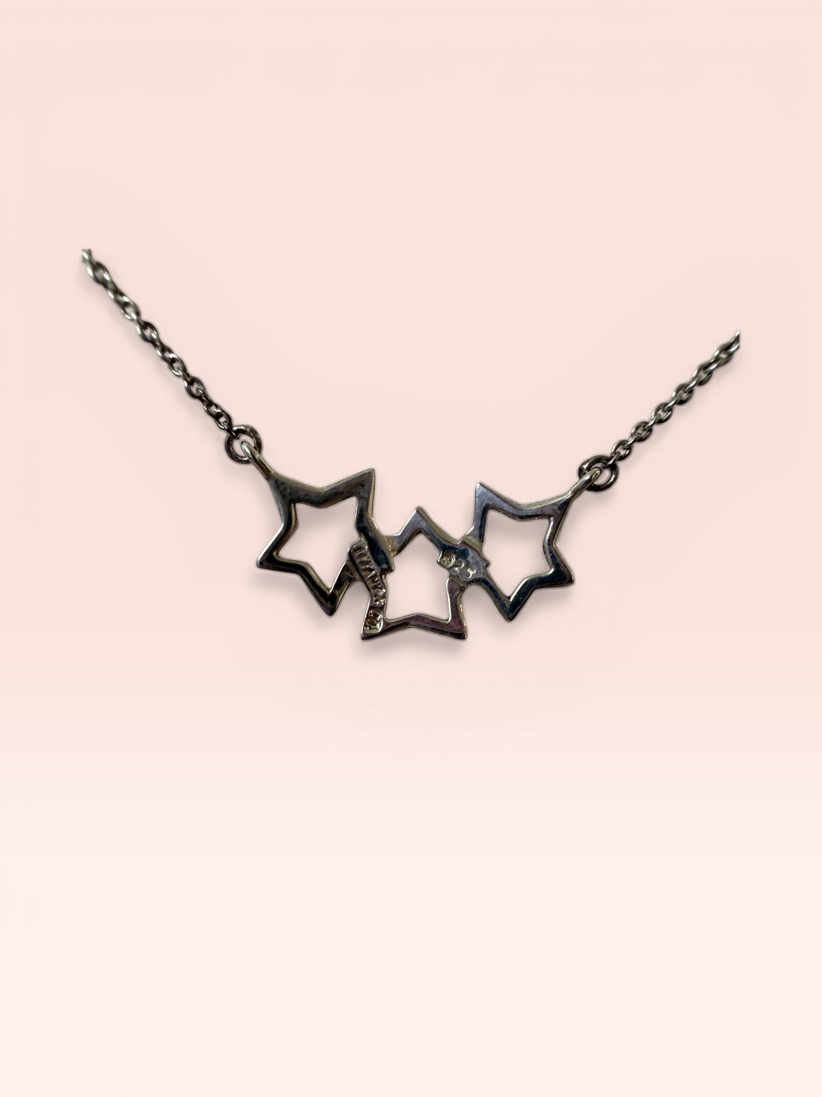 Tiffany & Co. Sterling Silver Elsa Peretti Triple Star Necklace