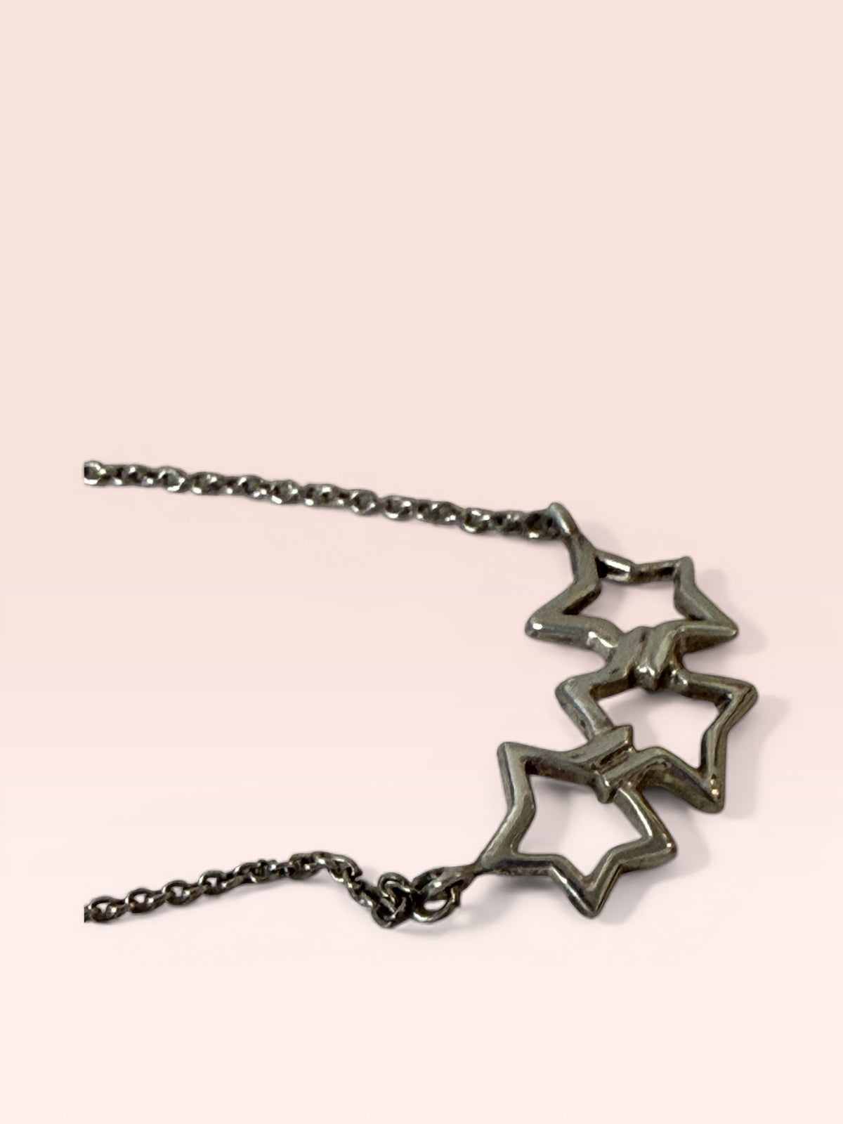 Tiffany & Co. Sterling Silver Elsa Peretti Triple Star Necklace