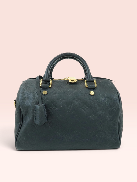 LOUIS VUITTON MONOGRAM EMPREINTE SPEEDY 25 NAVY 2012