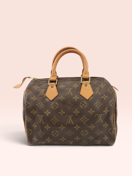 Louis Vuitton Monogram Canvas Speedy 25 1993 with Lock & Key