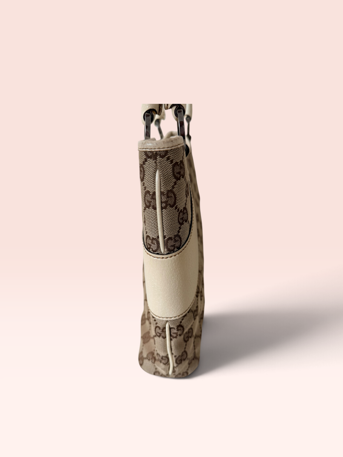 Gucci GG Canvas Vintage Tote Bag (Beige-Brown)